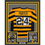 Framed Autographed/Signed Joey Porter Jr. 35x39 Pittsburgh Bumble Bee Football Jersey JSA COA