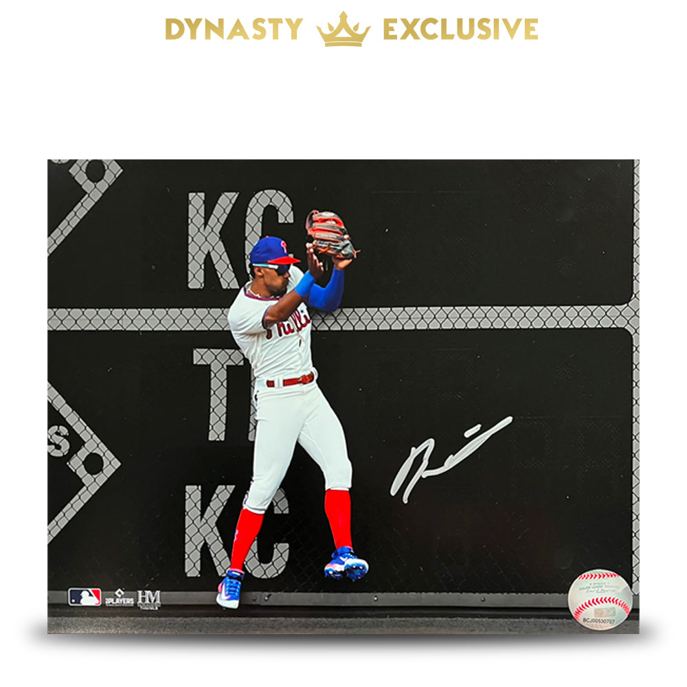 Johan Rojas Double Play Catch Philadelphia Phillies Autographed 16" x 20" Spotlight Baseball Photo - Sports Collectibles, Sports Memorabilia, Sports Fan Shop, Sports Gifts