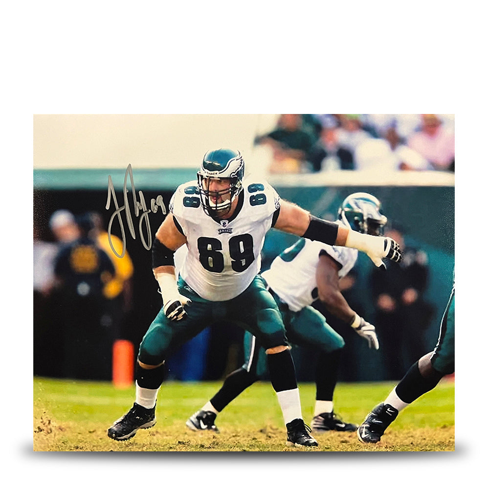 Jon Runyan in Action Autographed Philadelphia Eagles 11" x 14" Football Photo - Sports Collectibles, Sports Memorabilia, Sports Fan Shop, Sports Gifts