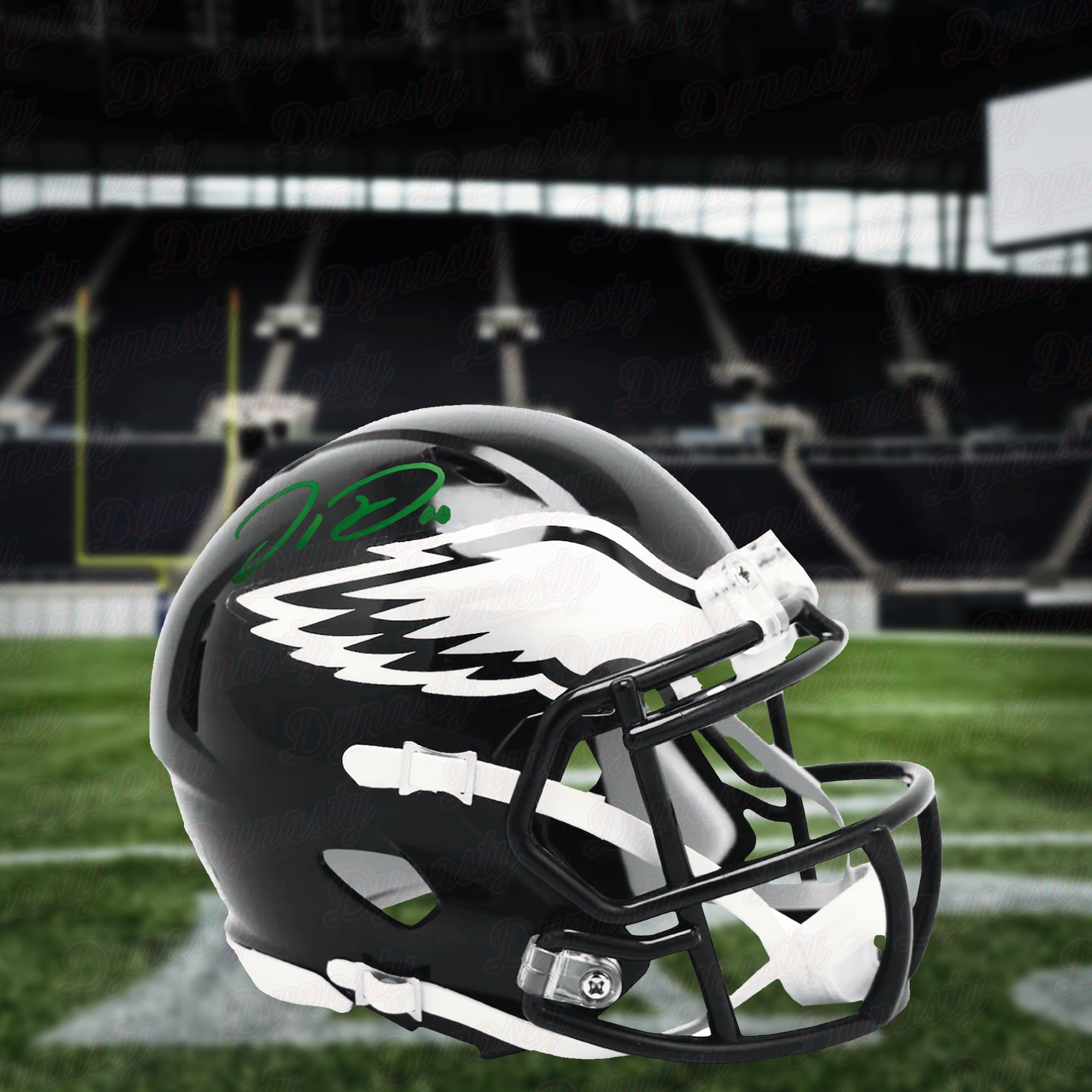 Jordan Davis Philadelphia Eagles Autographed Alternate Black Football Mini-Helmet - Sports Gifts, Sports Memorabilia, Sports Collectibles, Fan Shop
