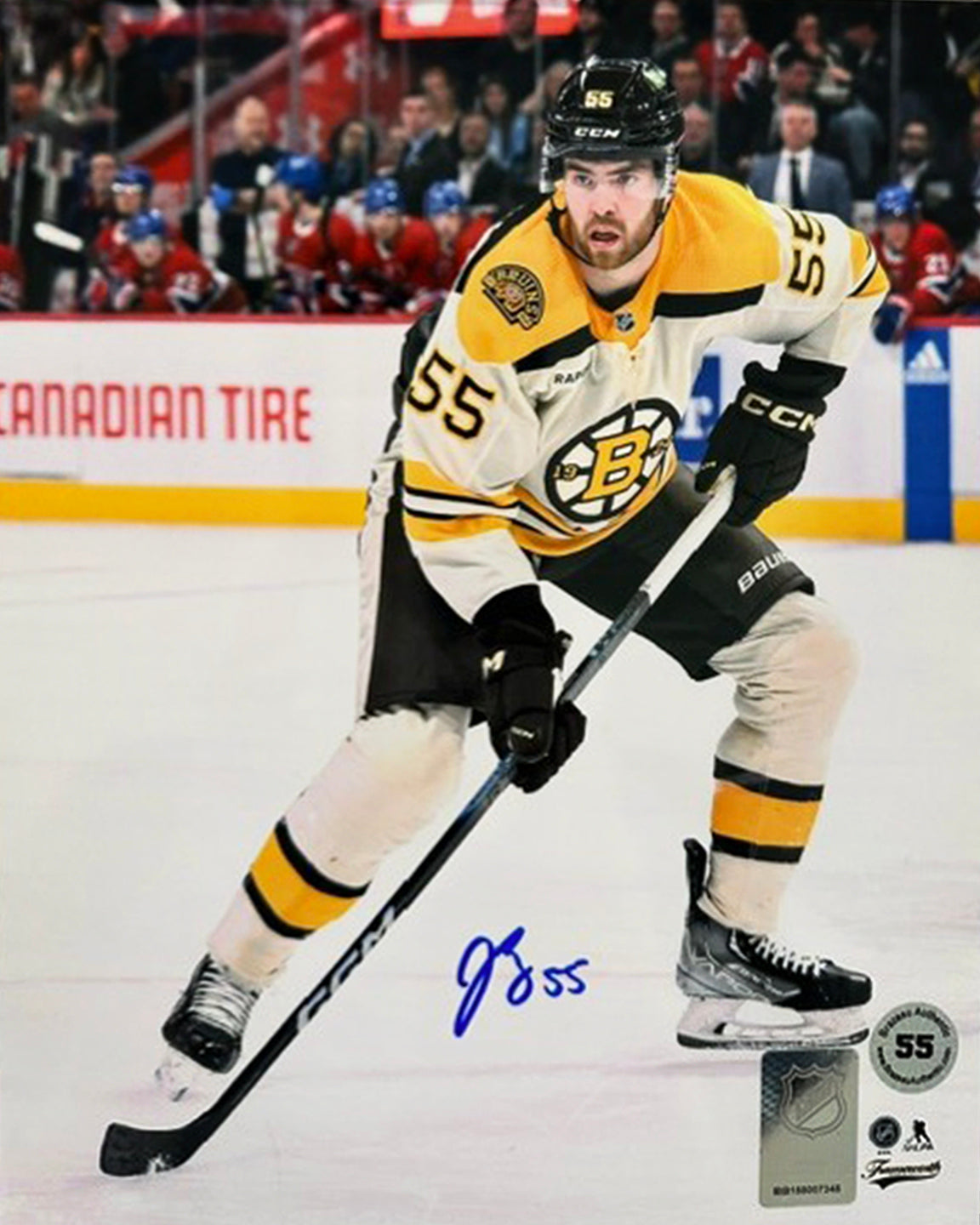 Justin Brazeau in Action Boston Bruins Autographed 11" x 14" Hockey Photo - Sports Collectibles, Sports Memorabilia, Sports Fan Shop, Sports Gifts