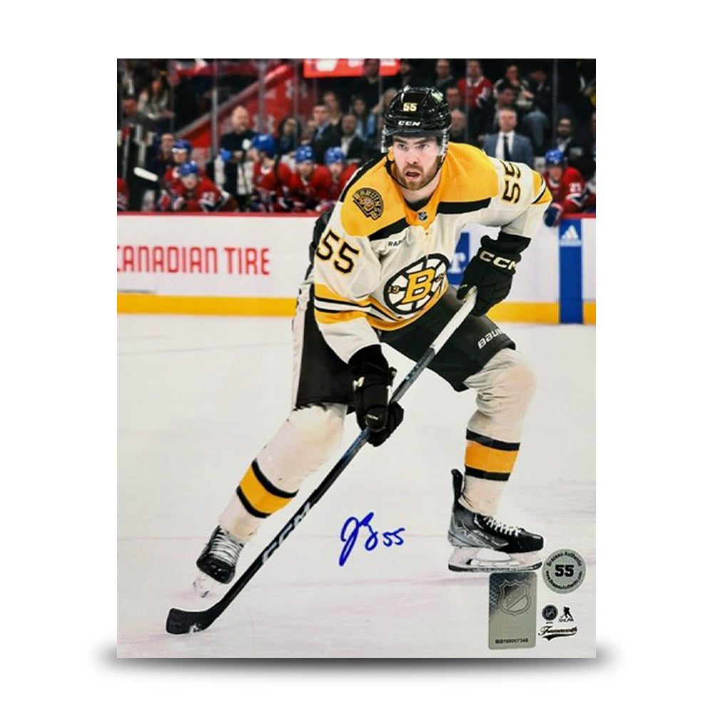 Justin Brazeau in Action Boston Bruins Autographed 11" x 14" Hockey Photo - Sports Collectibles, Sports Memorabilia, Sports Fan Shop, Sports Gifts