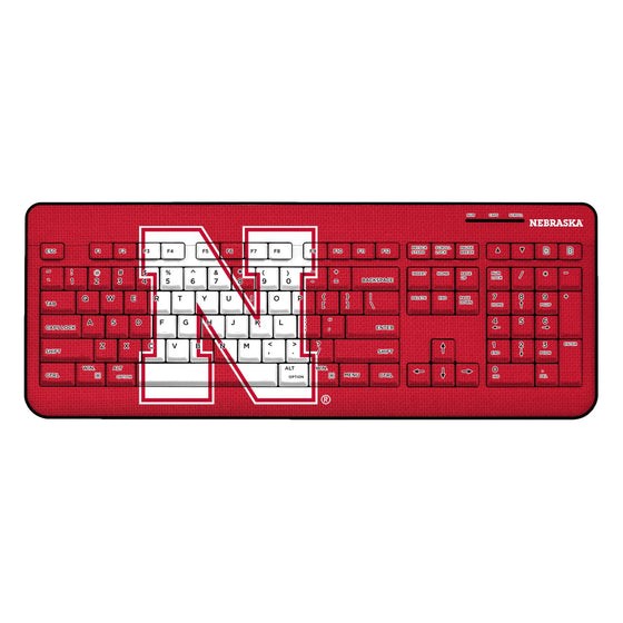 University of Nebraska Huskers Block N Solid Wireless USB Keyboard - Sports Gifts, Sports Memorabilia, Sports Collectibles, Fan Shop
