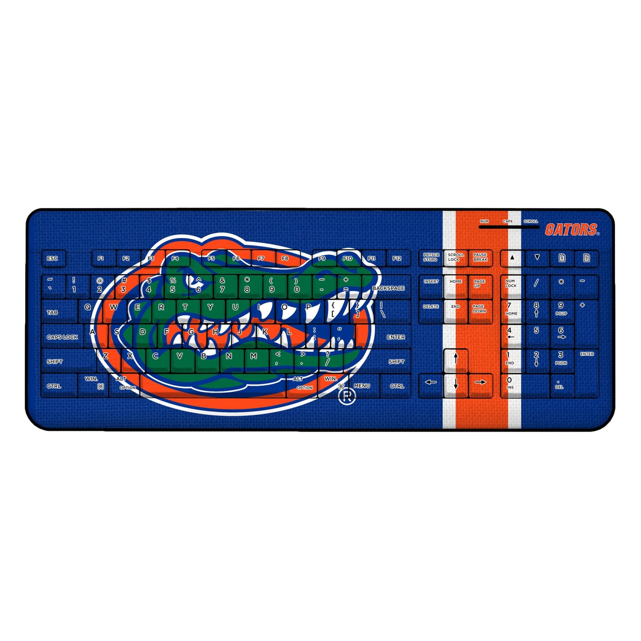 University of Florida Gators Stripe Wireless USB Keyboard - Sports Gifts, Sports Memorabilia, Sports Collectibles, Fan Shop