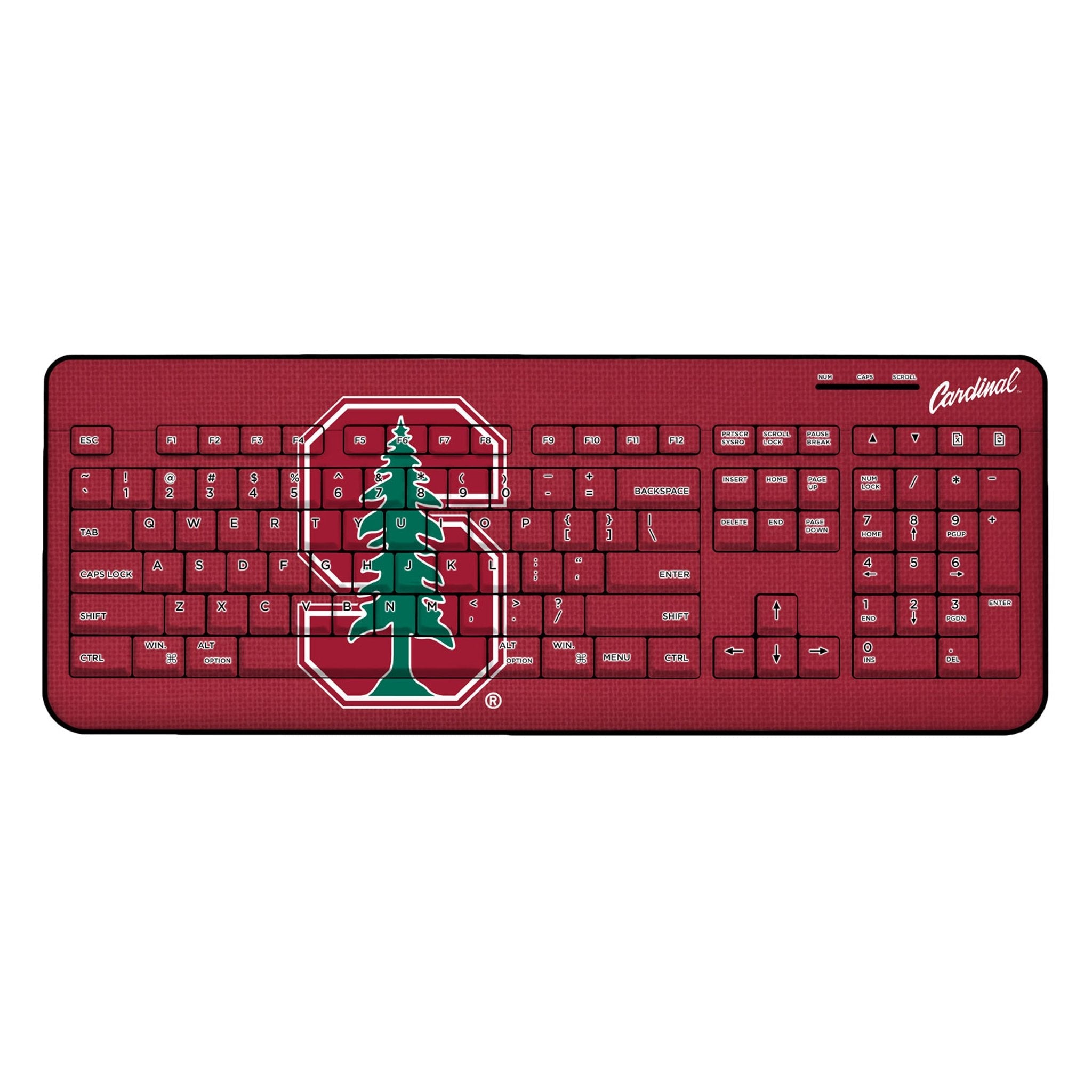 Stanford University Cardinal Solid Wireless USB Keyboard - Sports Gifts, Sports Memorabilia, Sports Collectibles, Fan Shop