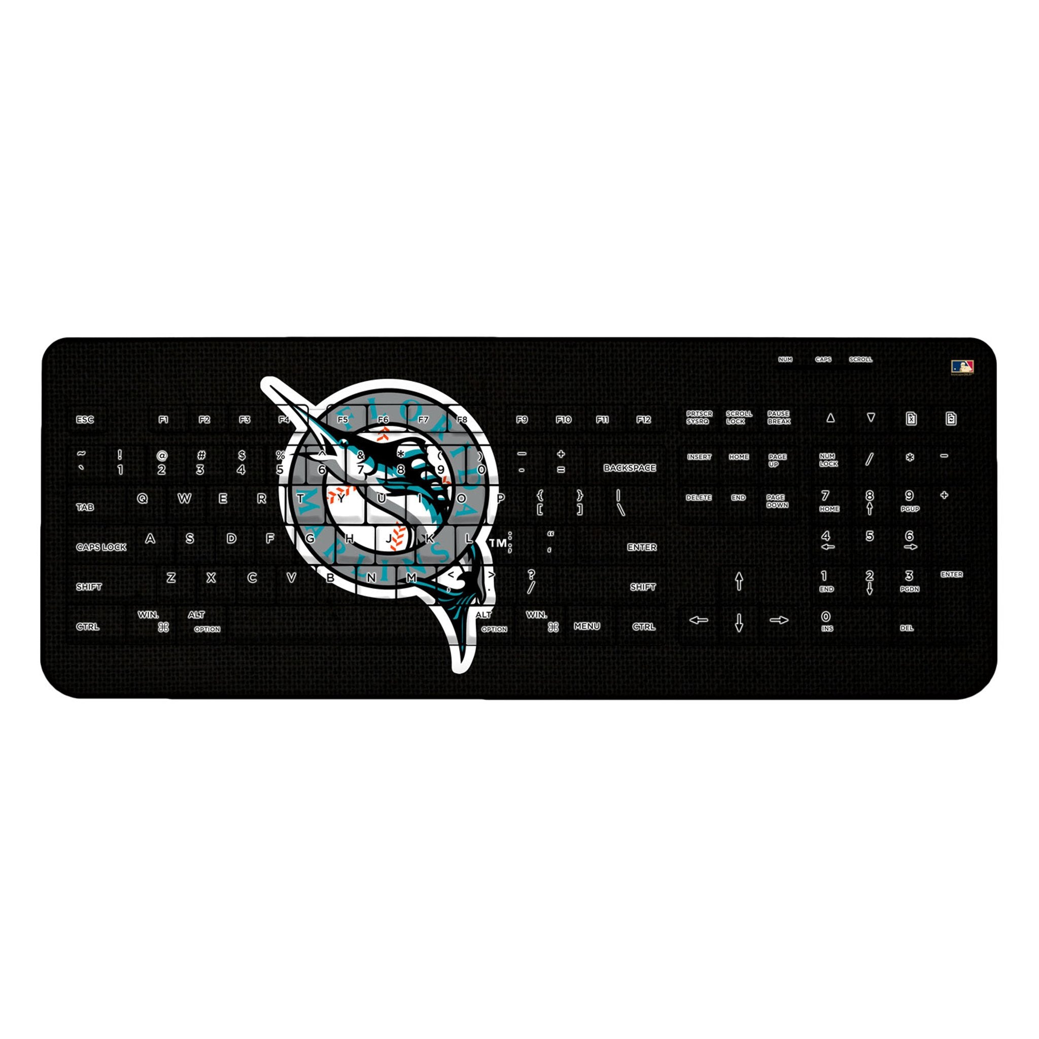 Miami Marlins 1993-2011 - Cooperstown Collection Solid Wireless USB Keyboard - Sports Gifts, Sports Memorabilia, Sports Collectibles, Fan Shop