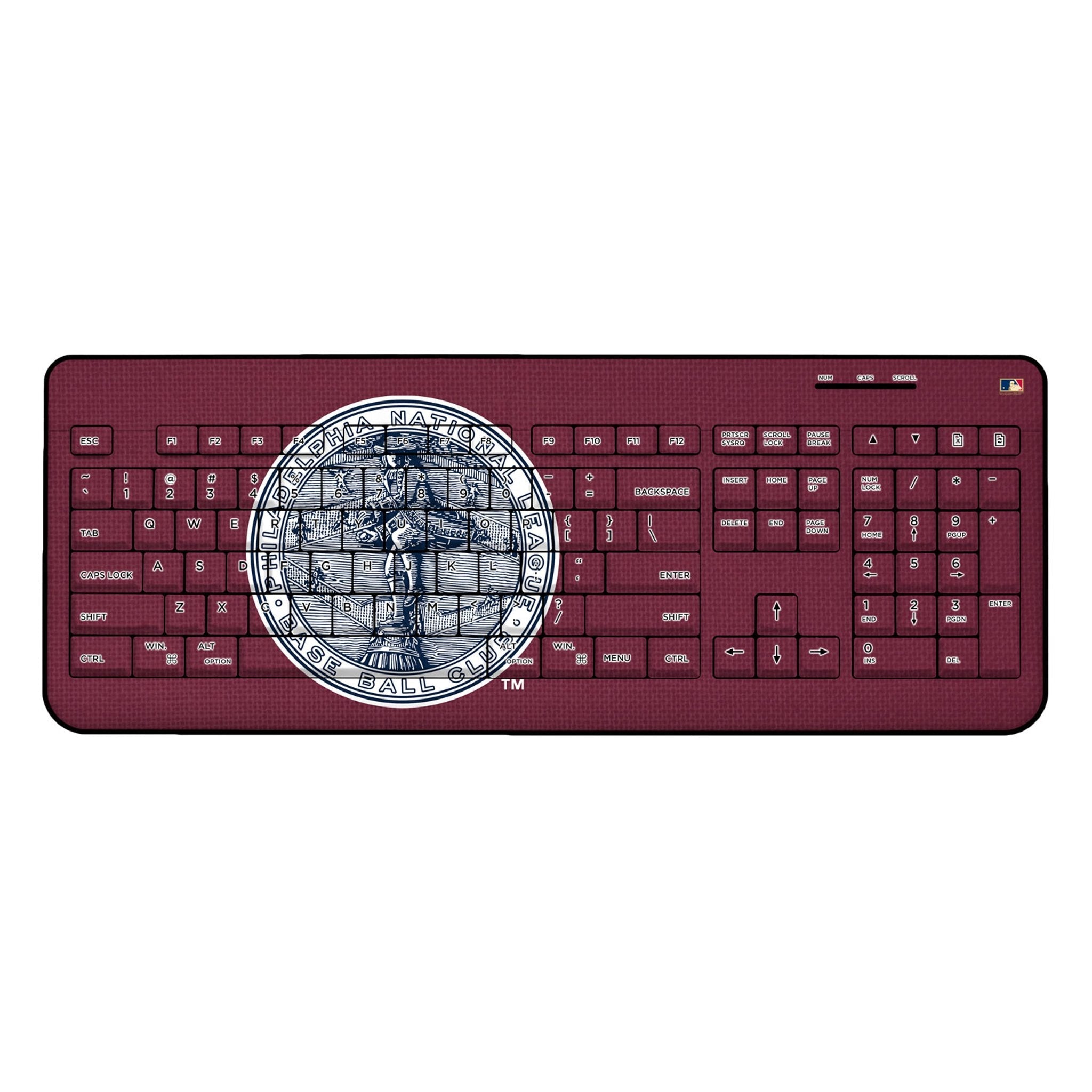 Philadelphia Phillies 1915-1943 - Cooperstown Collection Solid Wireless USB Keyboard - Sports Gifts, Sports Memorabilia, Sports Collectibles, Fan Shop