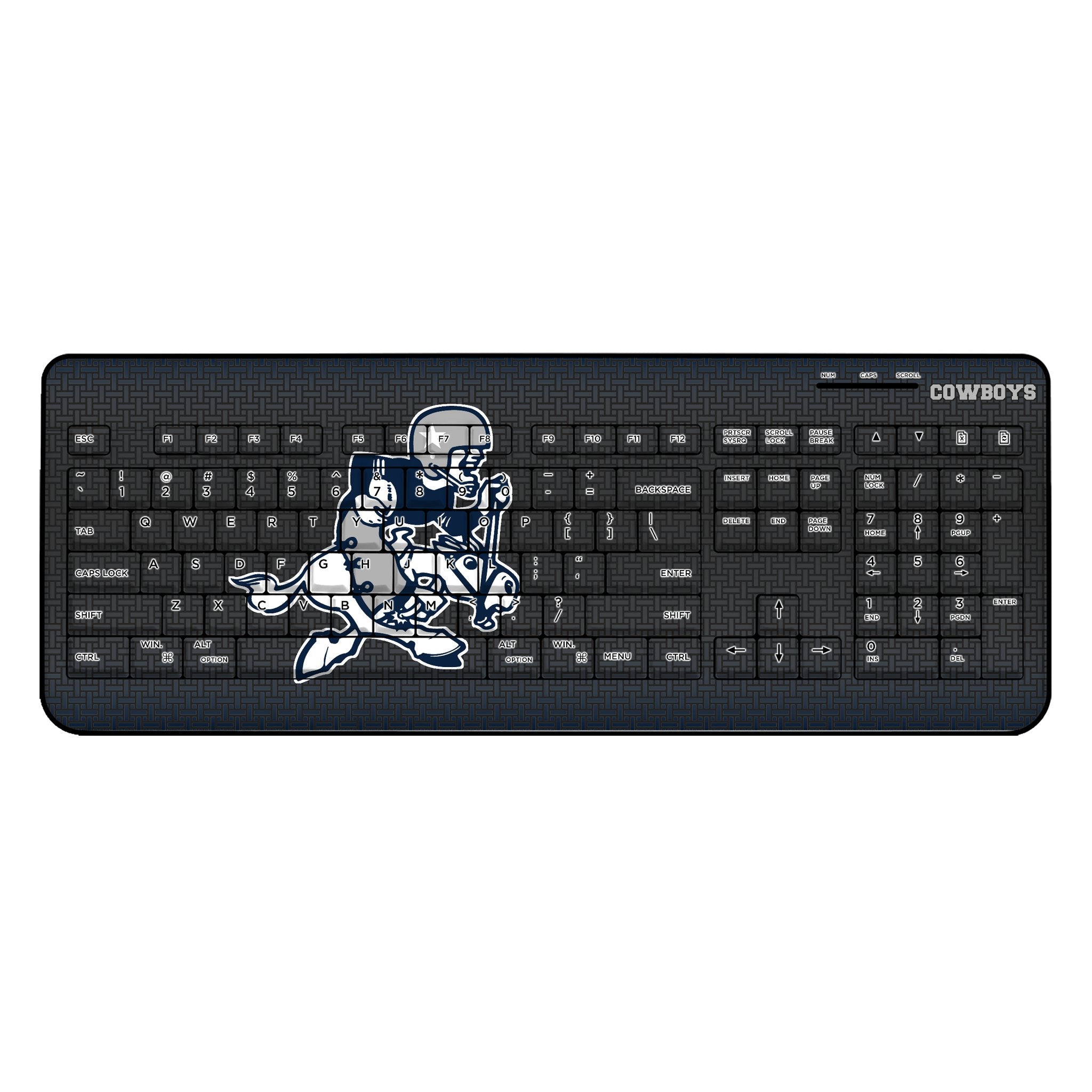 Dallas Cowboys 1966-1969 Historic Collection Linen Wireless USB Keyboard - Sports Gifts, Sports Memorabilia, Sports Collectibles, Fan Shop