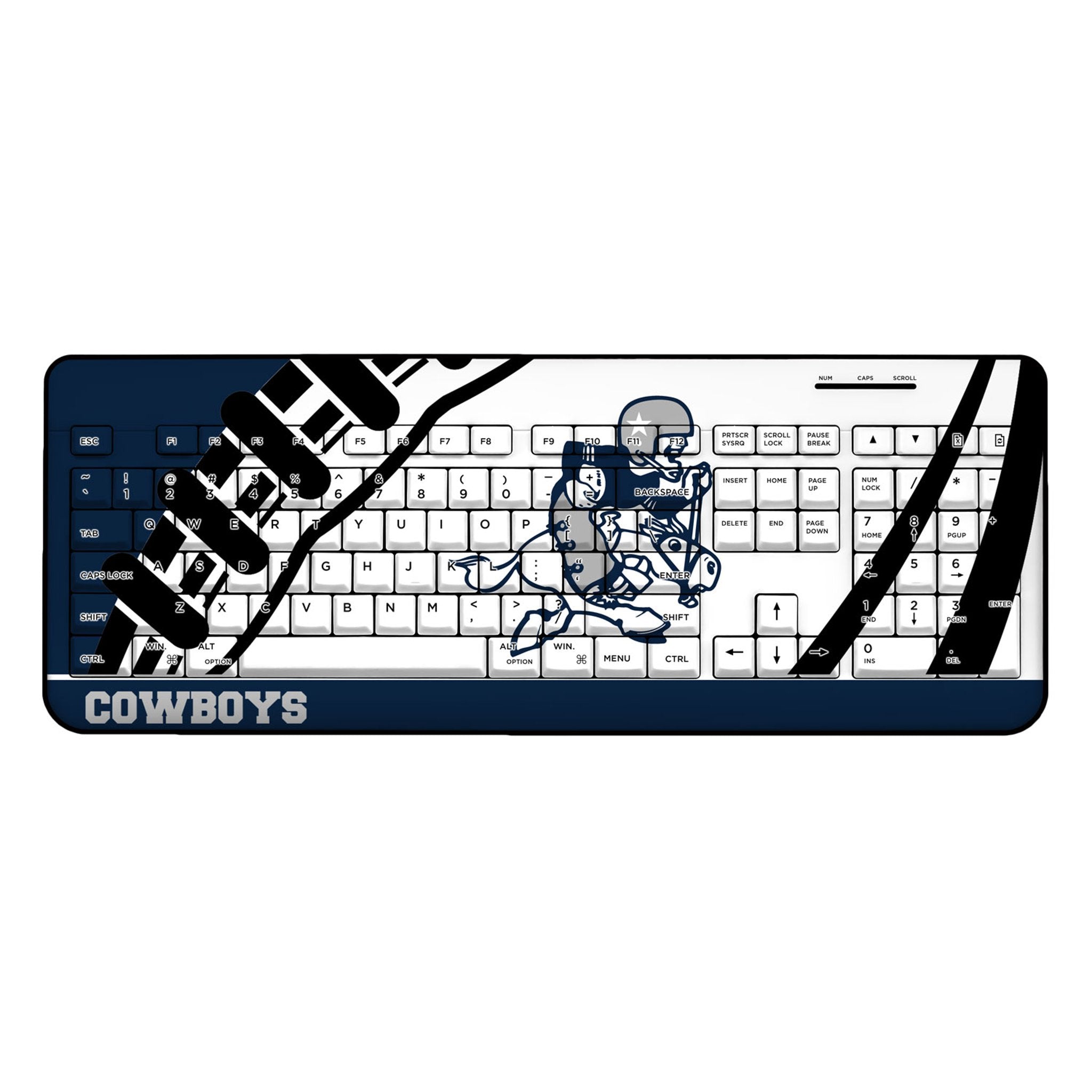 Dallas Cowboys 1966-1969 Historic Collection Passtime Wireless USB Keyboard - Sports Gifts, Sports Memorabilia, Sports Collectibles, Fan Shop