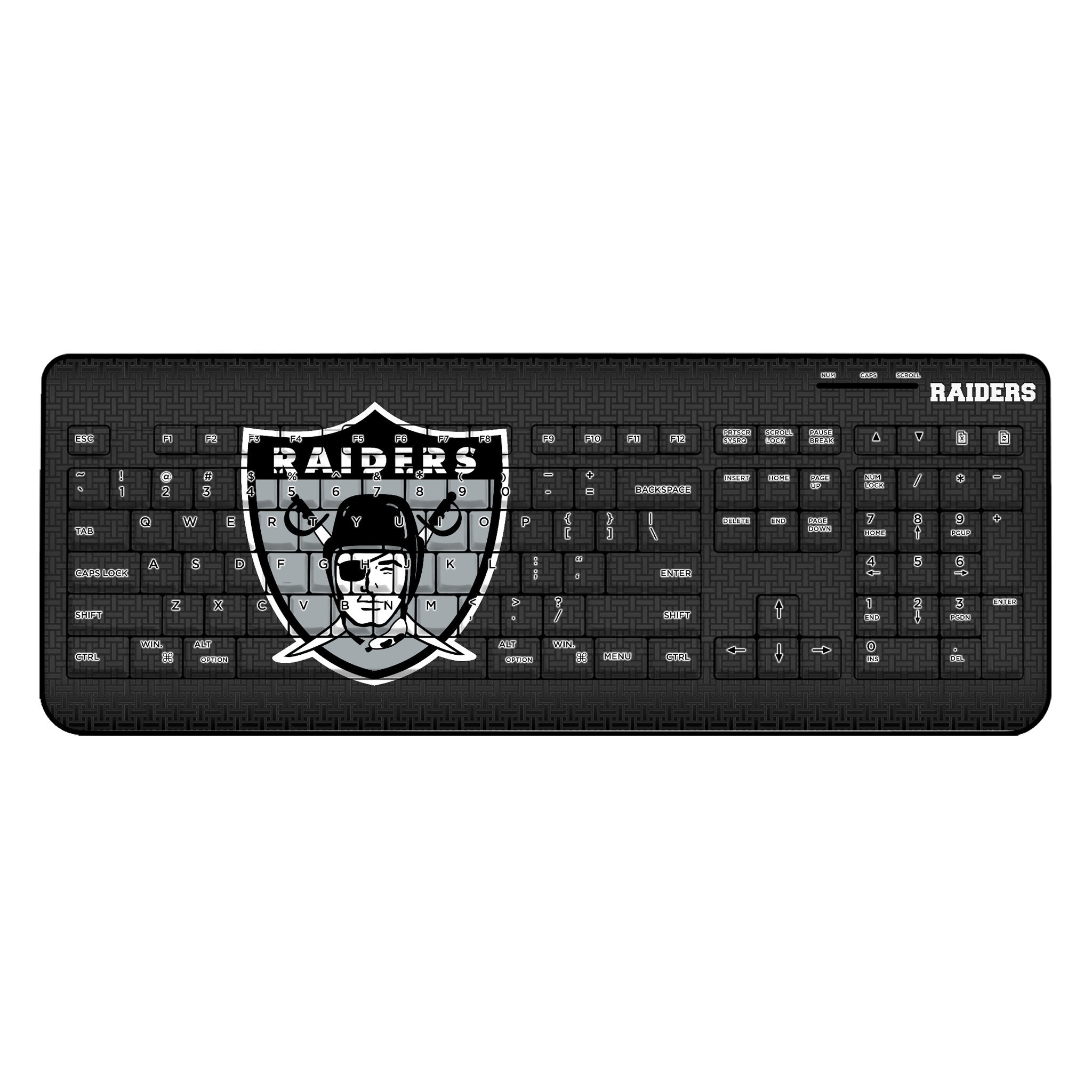 Oakland Raiders 1963 Historic Collection Linen Wireless USB Keyboard - Sports Gifts, Sports Memorabilia, Sports Collectibles, Fan Shop