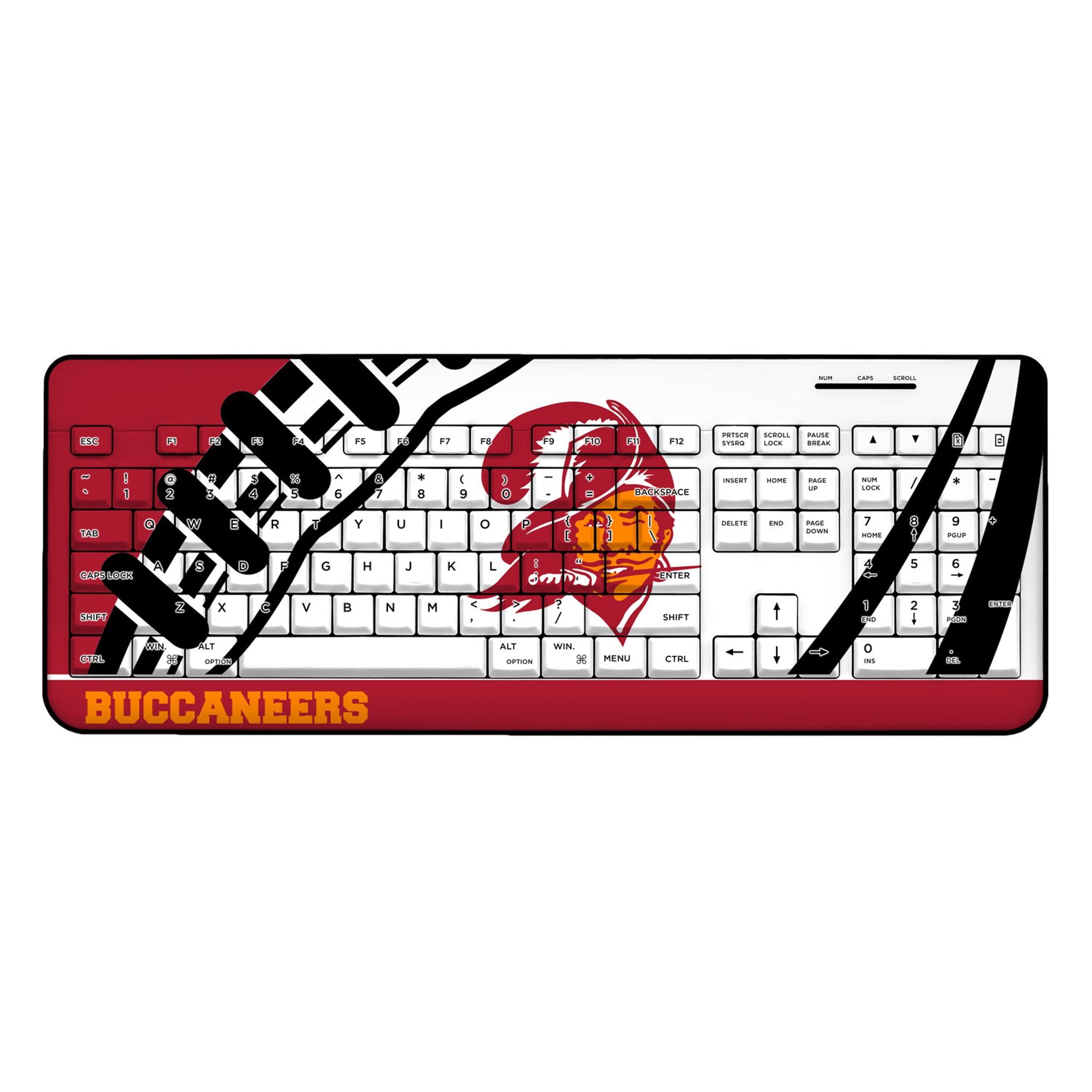 Tampa Bay Buccaneers Historic Collection Passtime Wireless USB Keyboard - Sports Gifts, Sports Memorabilia, Sports Collectibles, Fan Shop