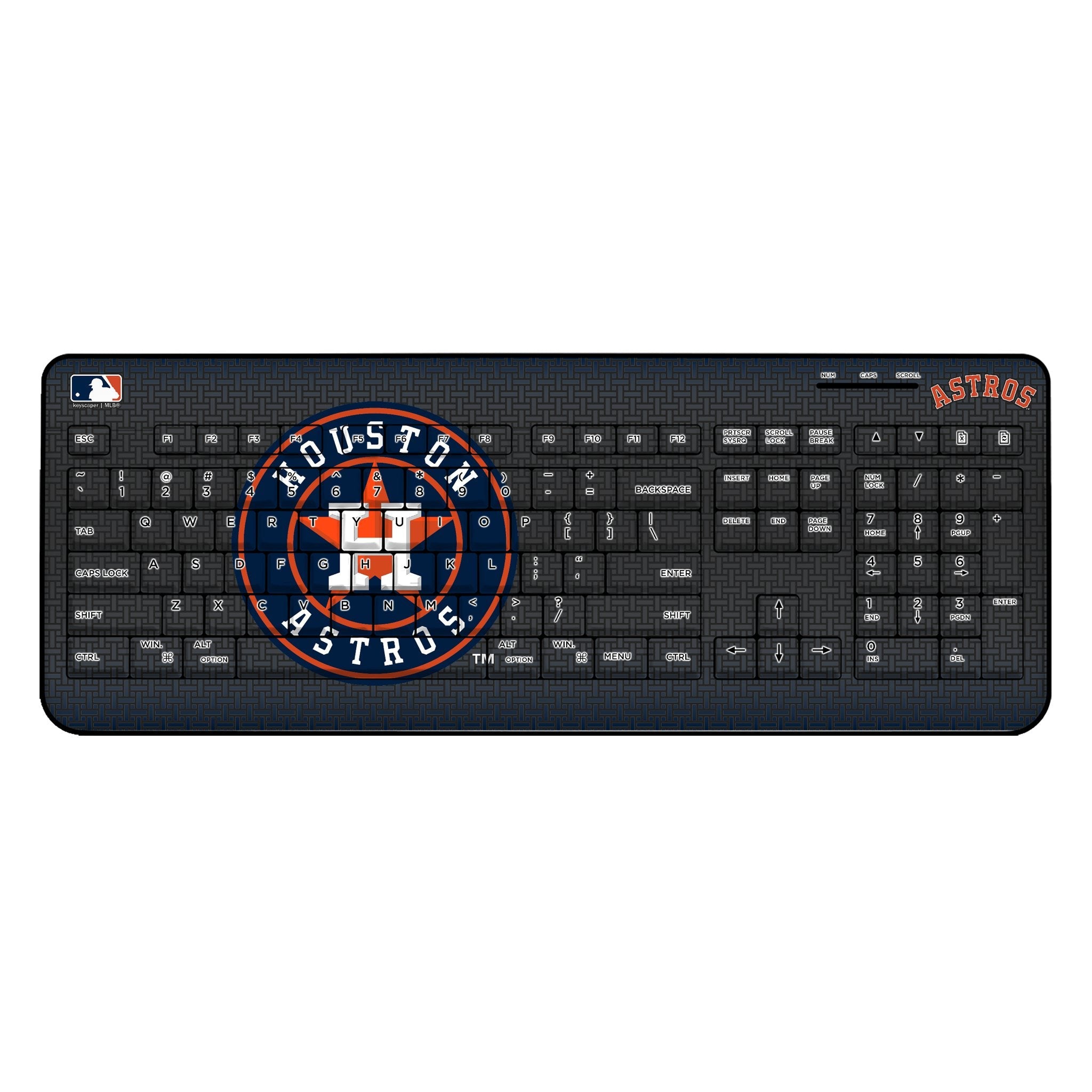 Houston Astros Linen Wireless USB Keyboard - Sports Gifts, Sports Memorabilia, Sports Collectibles, Fan Shop