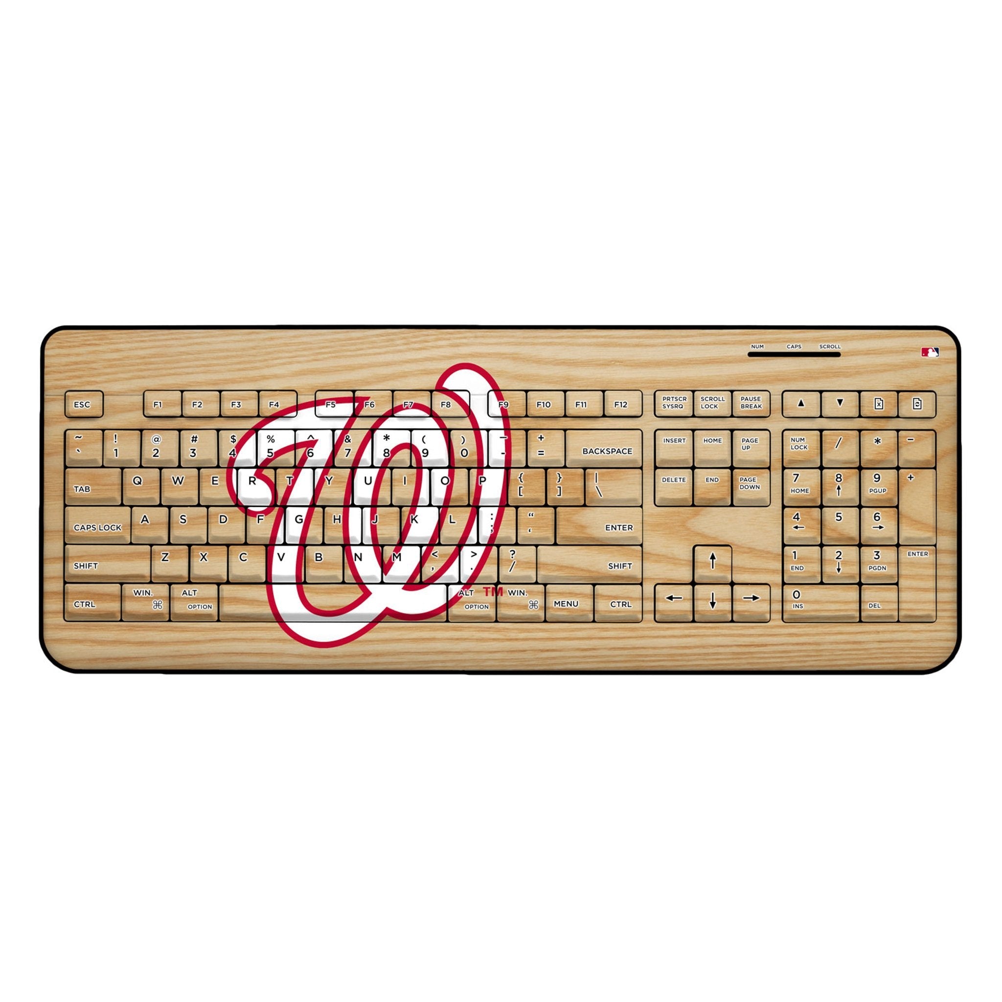 Washington Nationals Baseball Bat Wireless USB Keyboard - Sports Gifts, Sports Memorabilia, Sports Collectibles, Fan Shop