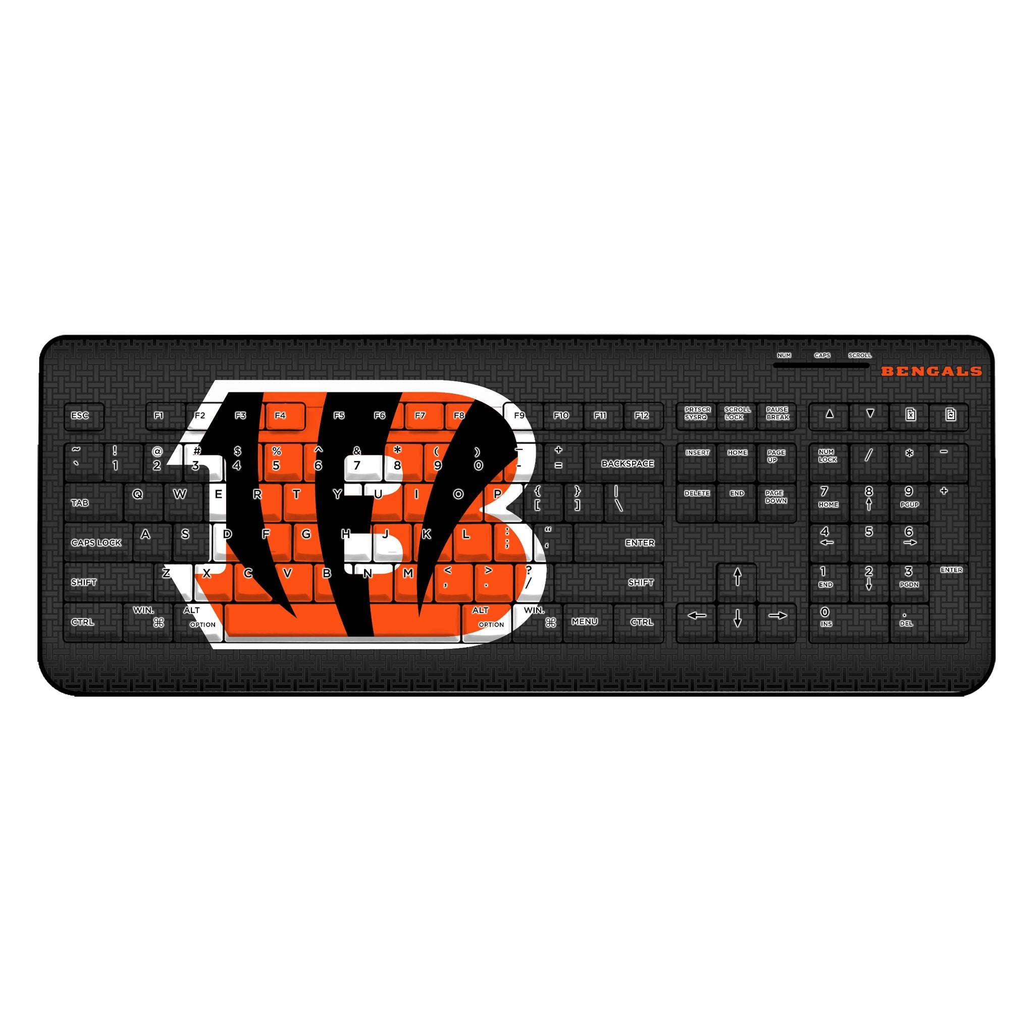 Cincinnati Bengals Linen Wireless USB Keyboard - Sports Gifts, Sports Memorabilia, Sports Collectibles, Fan Shop