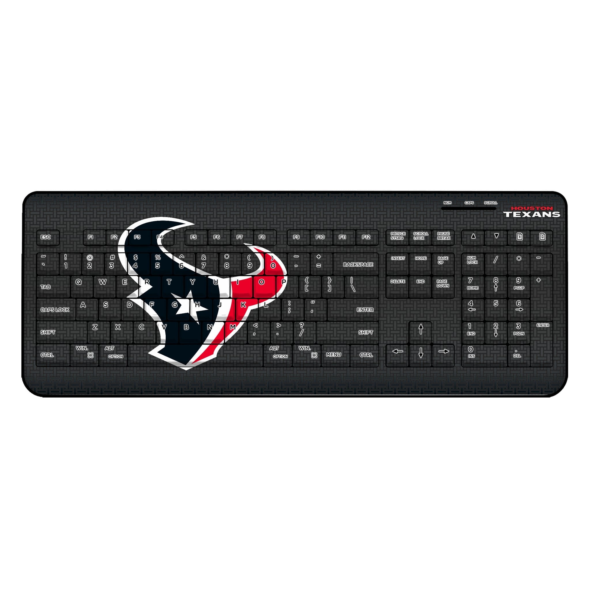 Houston Texans Linen Wireless USB Keyboard - Sports Gifts, Sports Memorabilia, Sports Collectibles, Fan Shop
