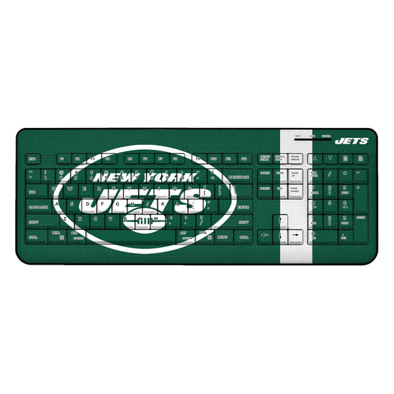 New York Jets Stripe Wireless USB Keyboard-0