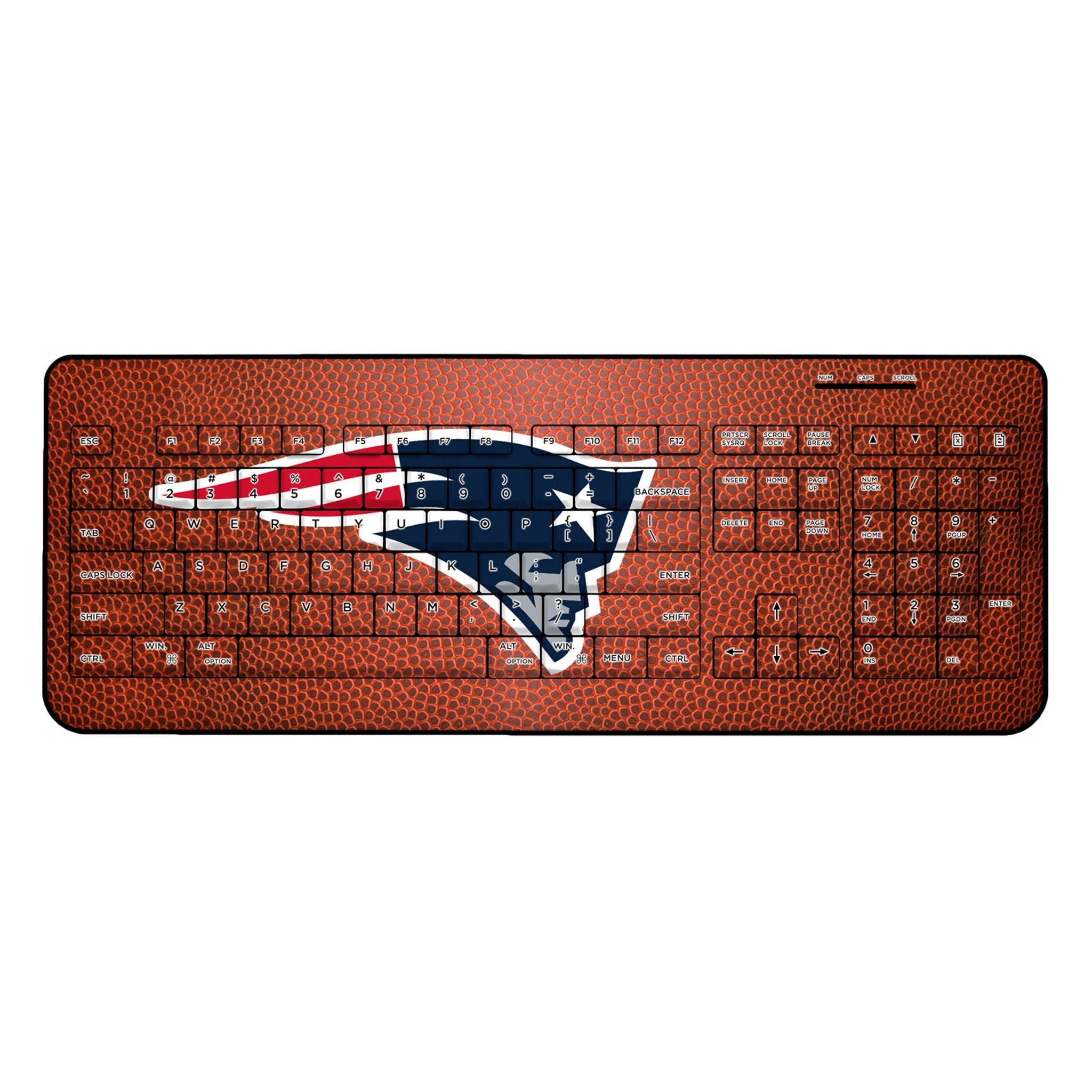 New England Patriots Football Wireless USB Keyboard - Sports Gifts, Sports Memorabilia, Sports Collectibles, Fan Shop