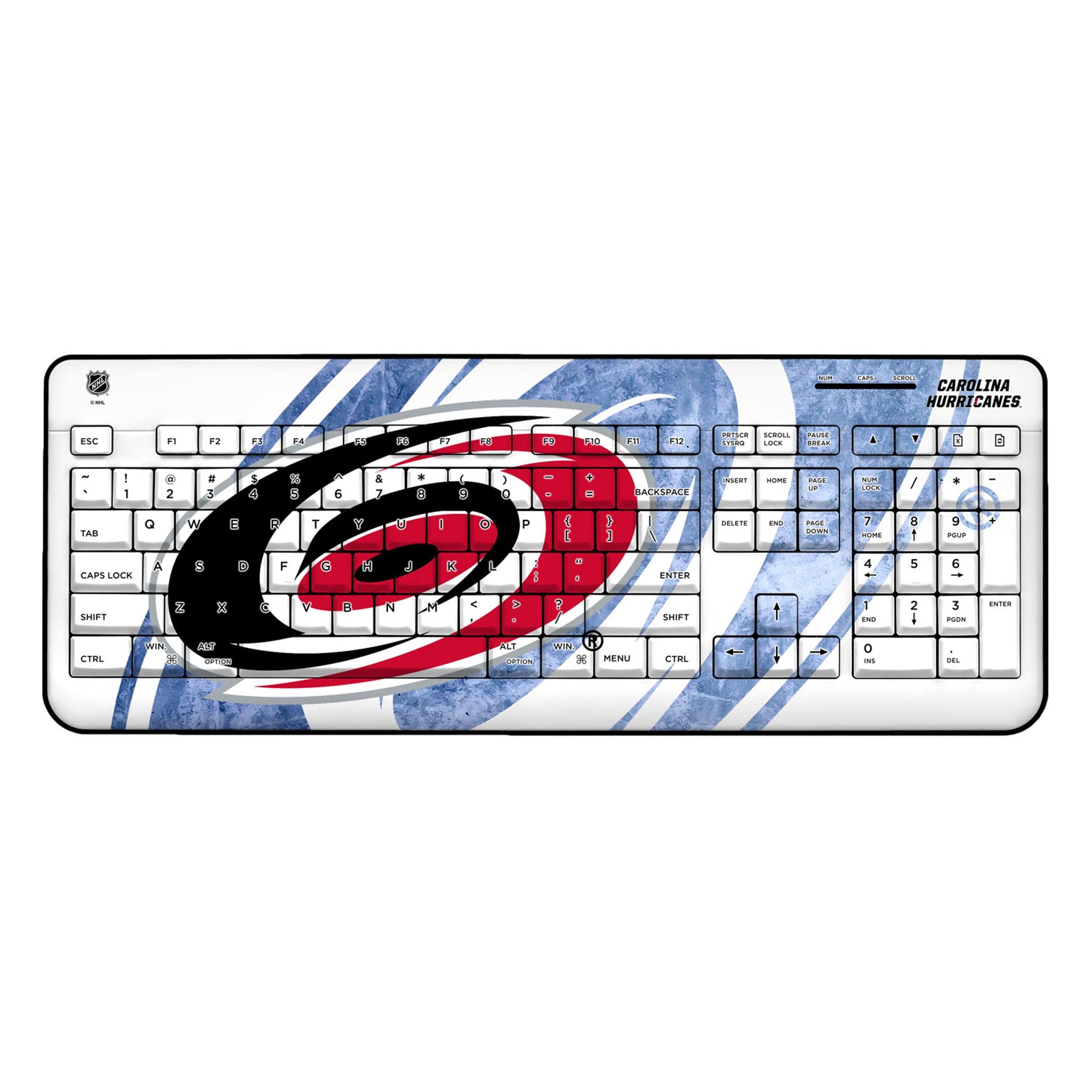 Carolina Hurricanes Ice Tilt Wireless USB Keyboard - Sports Gifts, Sports Memorabilia, Sports Collectibles, Fan Shop