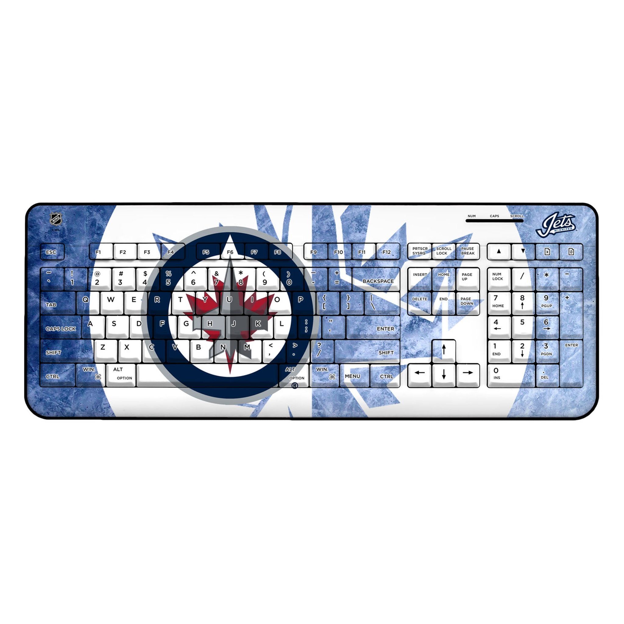 Winnipeg Jets Ice Tilt Wireless USB Keyboard - Sports Gifts, Sports Memorabilia, Sports Collectibles, Fan Shop