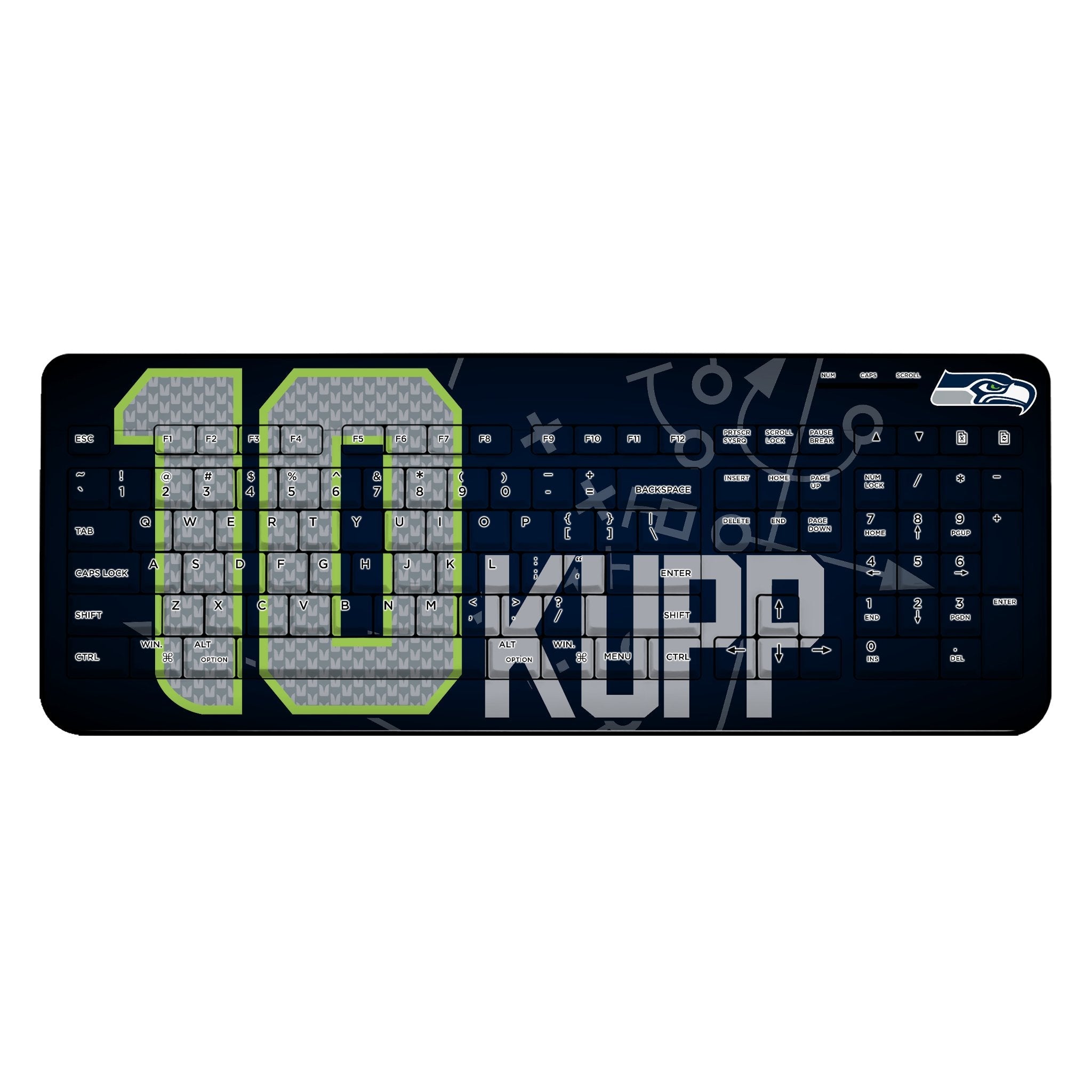 Cooper Kupp Seattle Seahawks 10 Game Tactic Wireless USB Keyboard - Sports Gifts, Sports Memorabilia, Sports Collectibles, Fan Shop