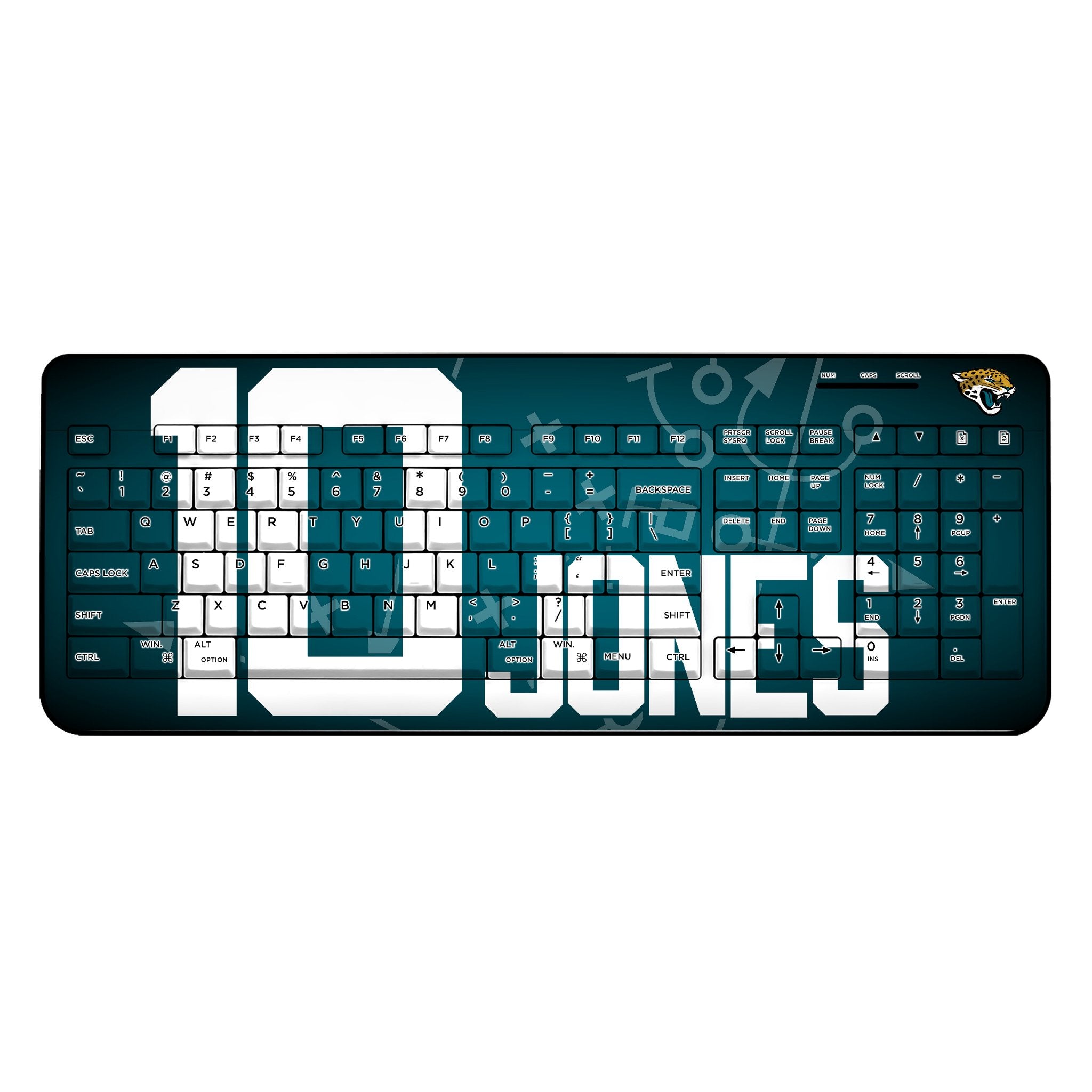 Mac Jones Jacksonville Jaguars 10 Ready Wireless USB Keyboard - Sports Gifts, Sports Memorabilia, Sports Collectibles, Fan Shop
