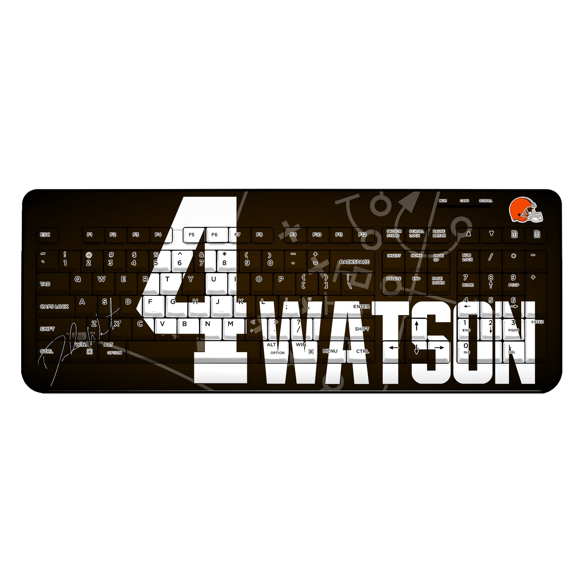 Deshaun Watson Cleveland Browns 4 Ready Wireless USB Keyboard - Sports Gifts, Sports Memorabilia, Sports Collectibles, Fan Shop