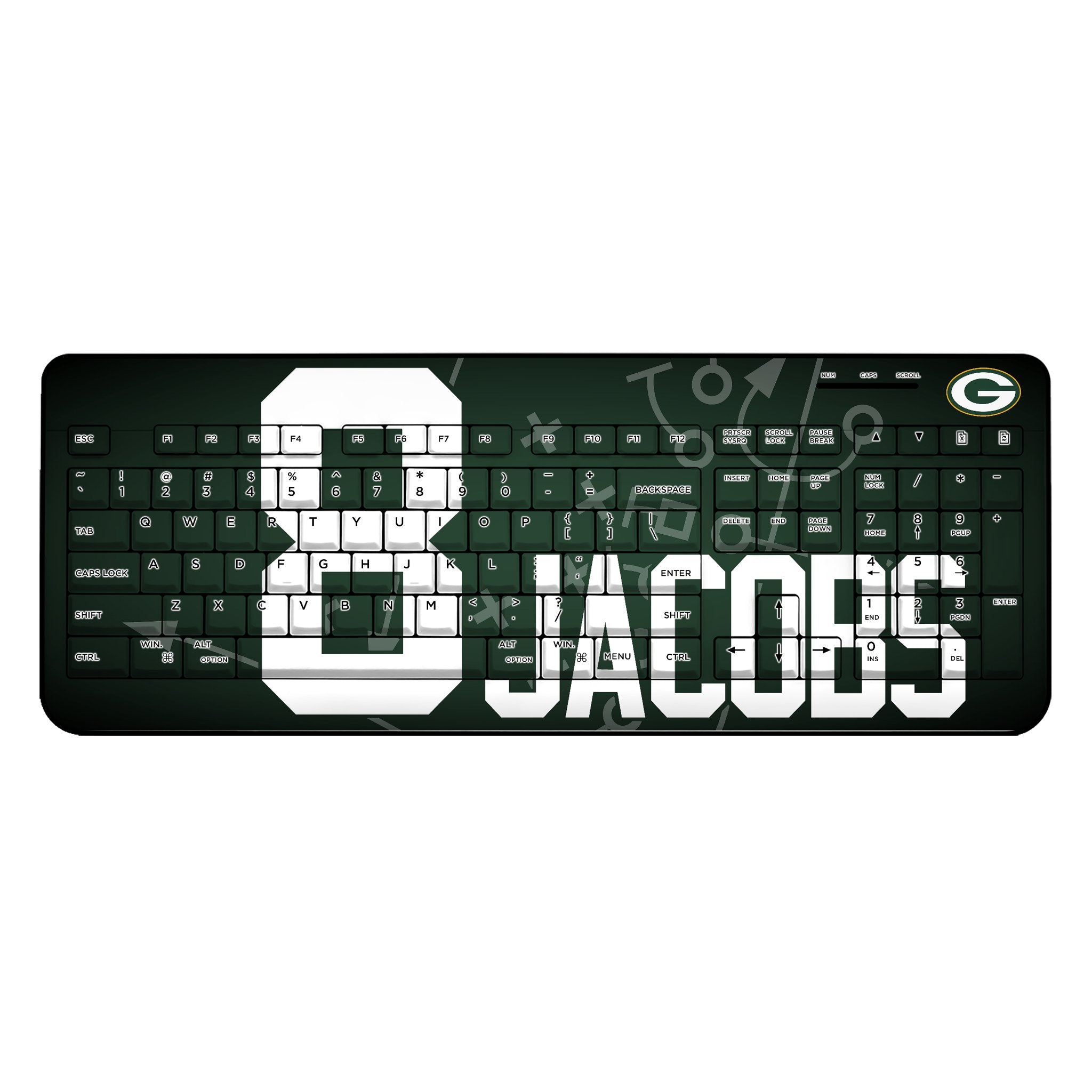 Josh Jacobs Green Bay Packers 8 Ready Wireless USB Keyboard - Sports Gifts, Sports Memorabilia, Sports Collectibles, Fan Shop