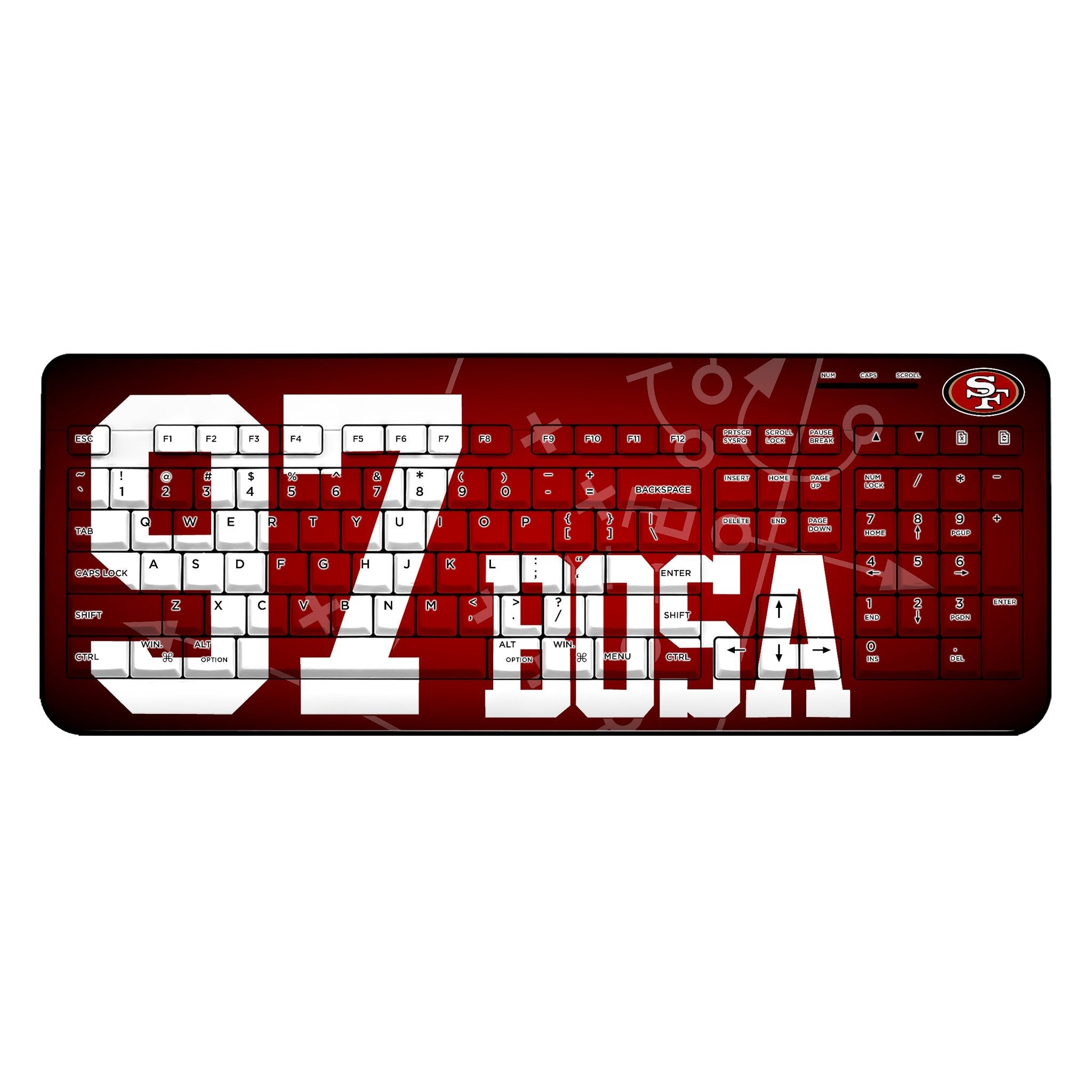 Nick Bosa San Francisco 49ers 97 Ready Wireless USB Keyboard - Sports Gifts, Sports Memorabilia, Sports Collectibles, Fan Shop