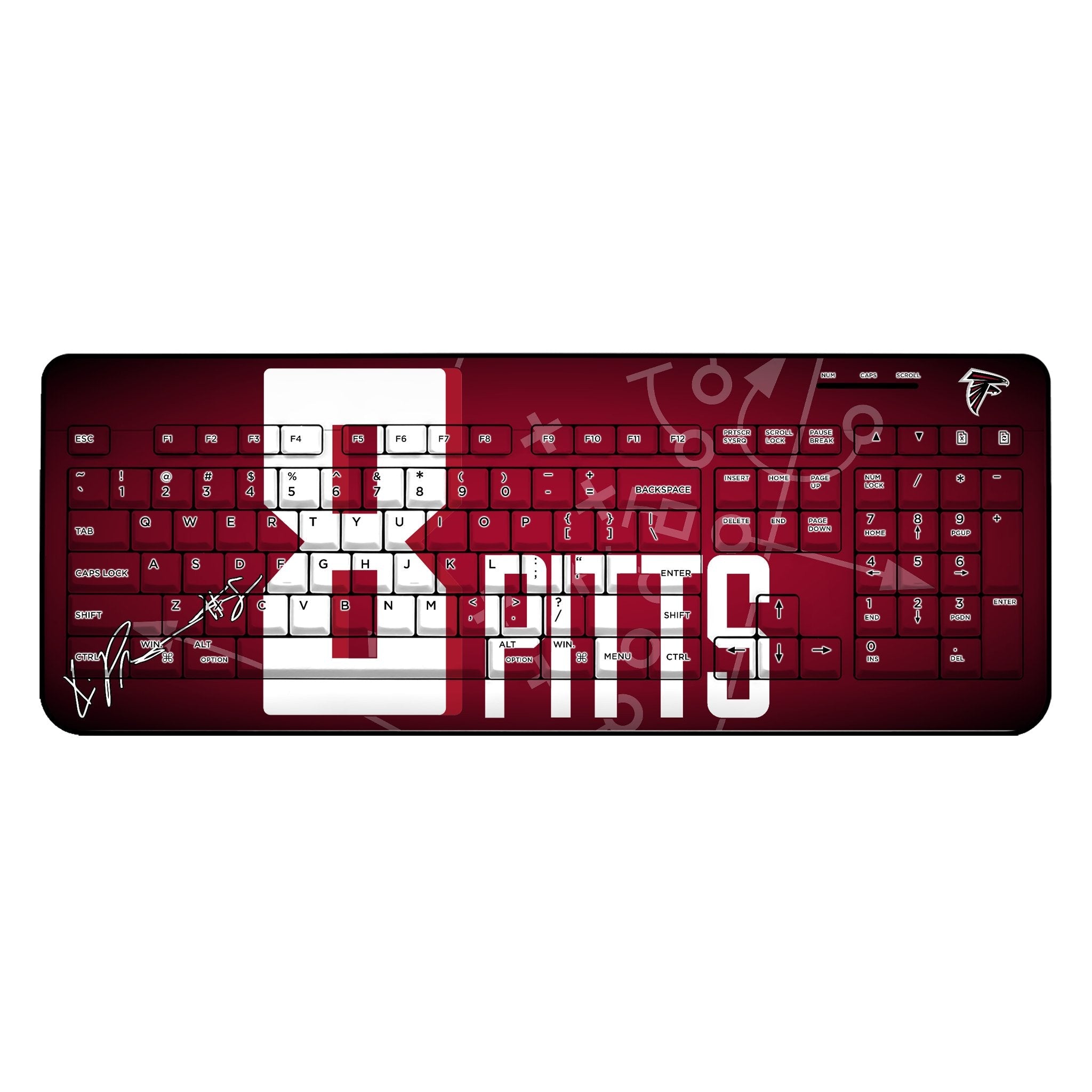 Kyle Pitts Atlanta Falcons 8 Ready Wireless USB Keyboard - Sports Gifts, Sports Memorabilia, Sports Collectibles, Fan Shop