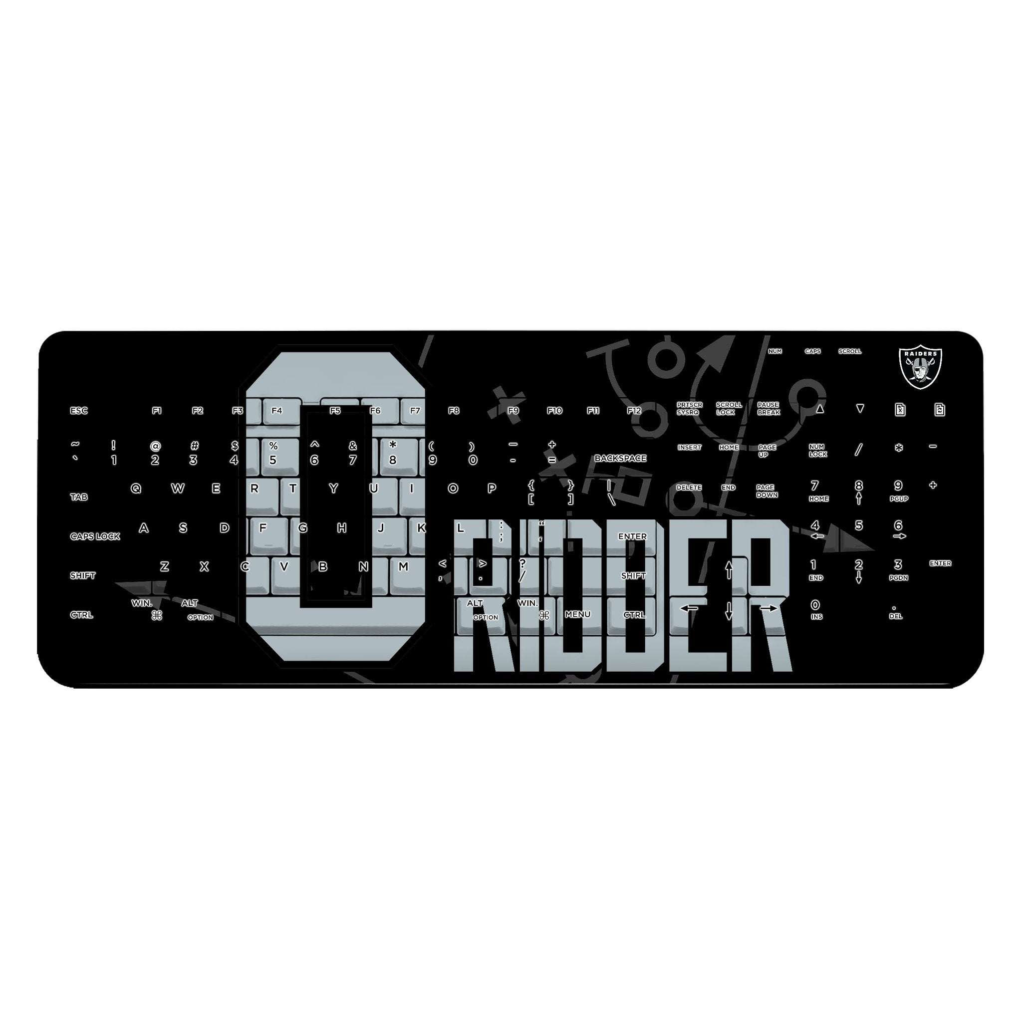 Desmond Ridder Las Vegas Raiders 0 Game Tactic Wireless USB Keyboard - Sports Gifts, Sports Memorabilia, Sports Collectibles, Fan Shop
