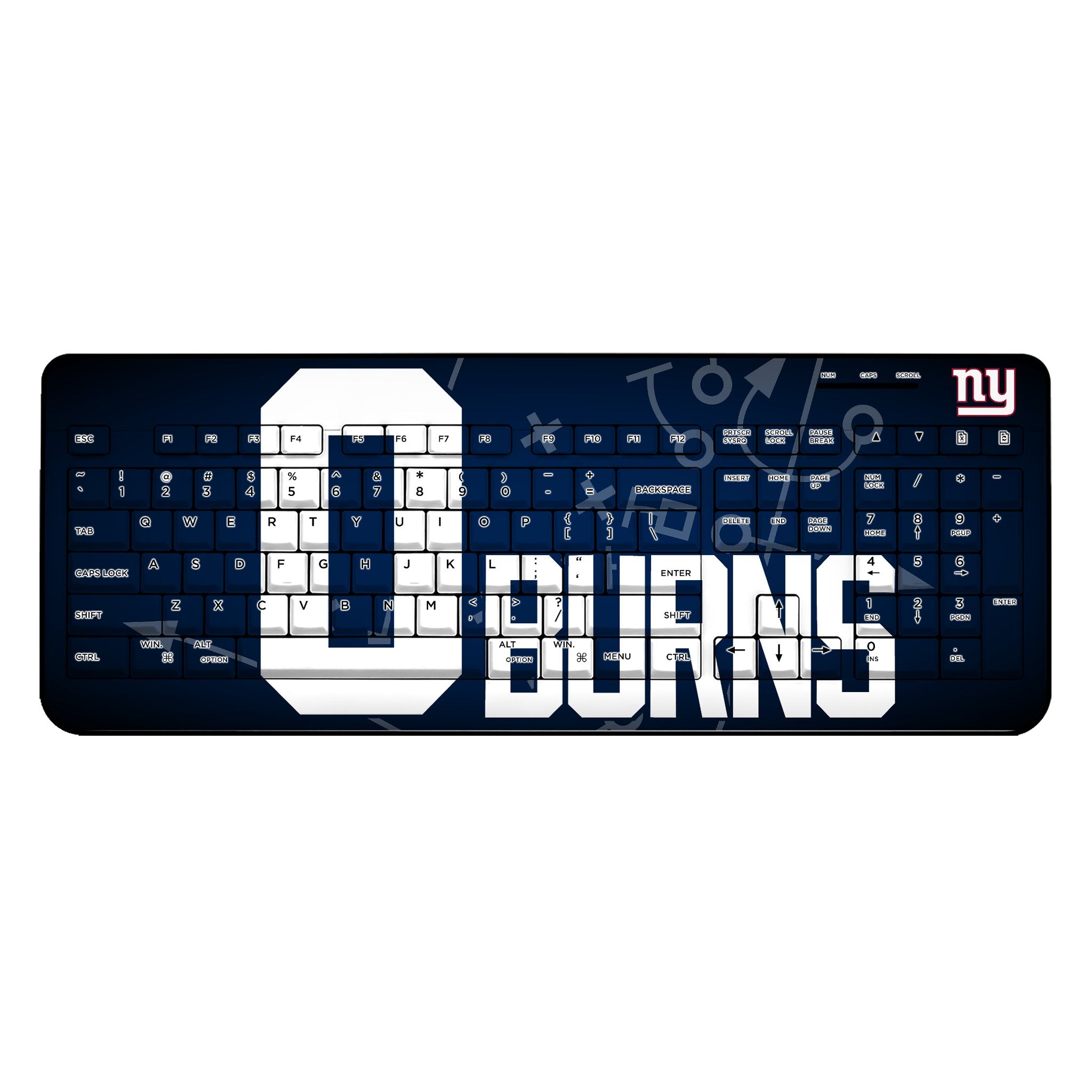 Brian Burns New York Giants 0 Game Tactic Wireless USB Keyboard - Sports Gifts, Sports Memorabilia, Sports Collectibles, Fan Shop