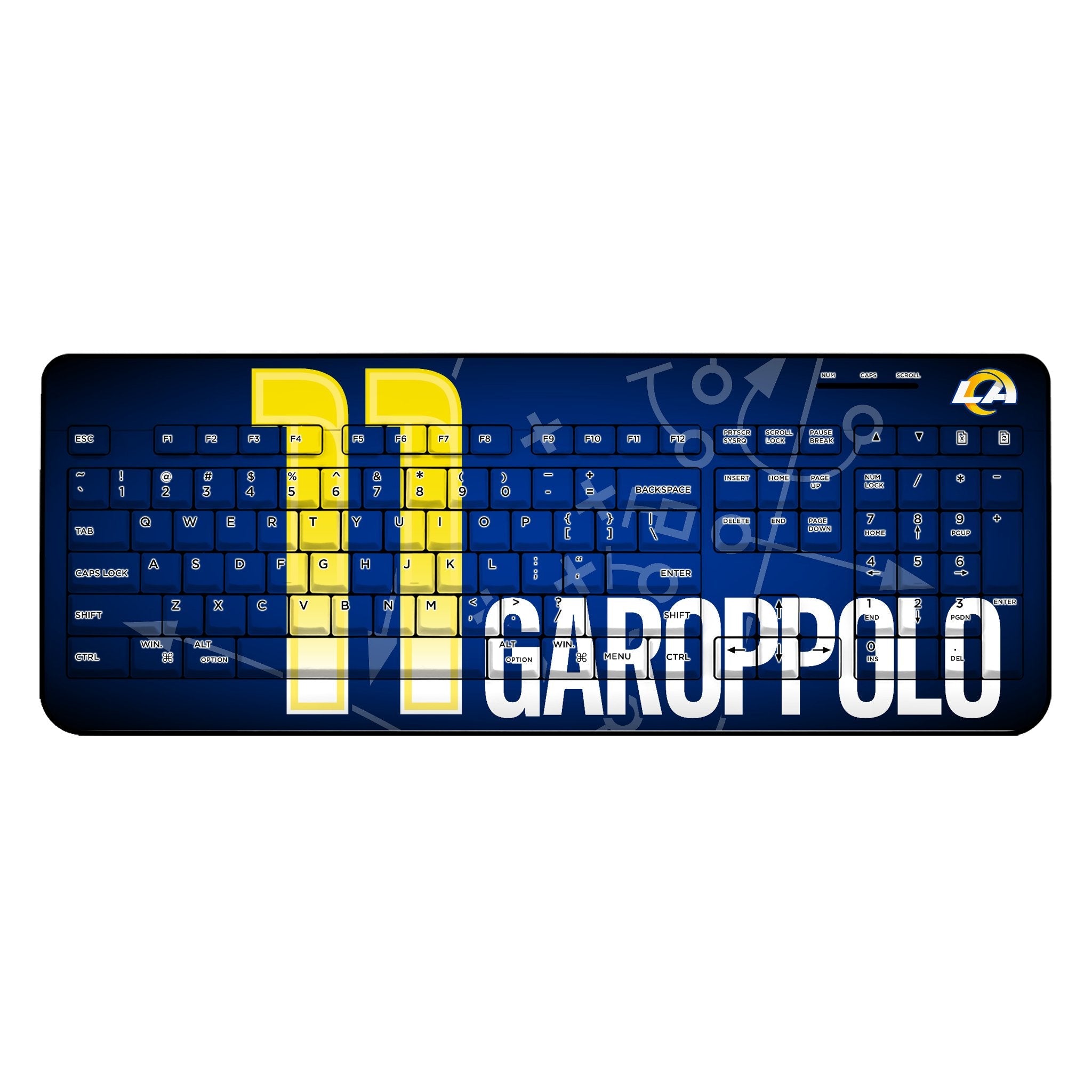Jimmy Garoppolo Los Angeles Rams 11 Ready Wireless USB Keyboard - Sports Gifts, Sports Memorabilia, Sports Collectibles, Fan Shop