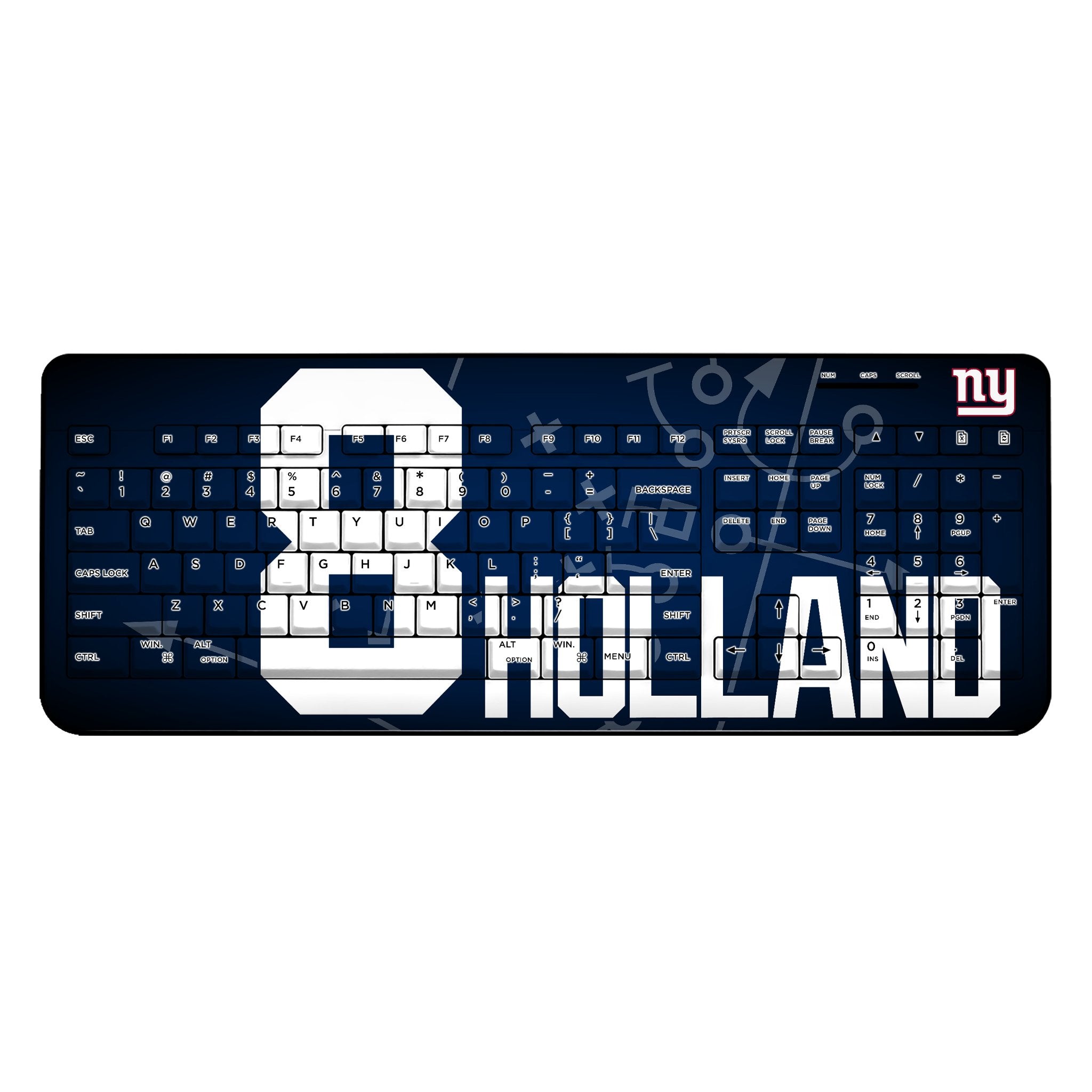 Jevon Holland New York Giants 8 Game Tactic Wireless USB Keyboard - Sports Gifts, Sports Memorabilia, Sports Collectibles, Fan Shop