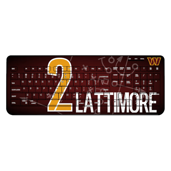 Marshon Lattimore Washington Commanders 2 Game Tactic Wireless USB Keyboard - Sports Gifts, Sports Memorabilia, Sports Collectibles, Fan Shop