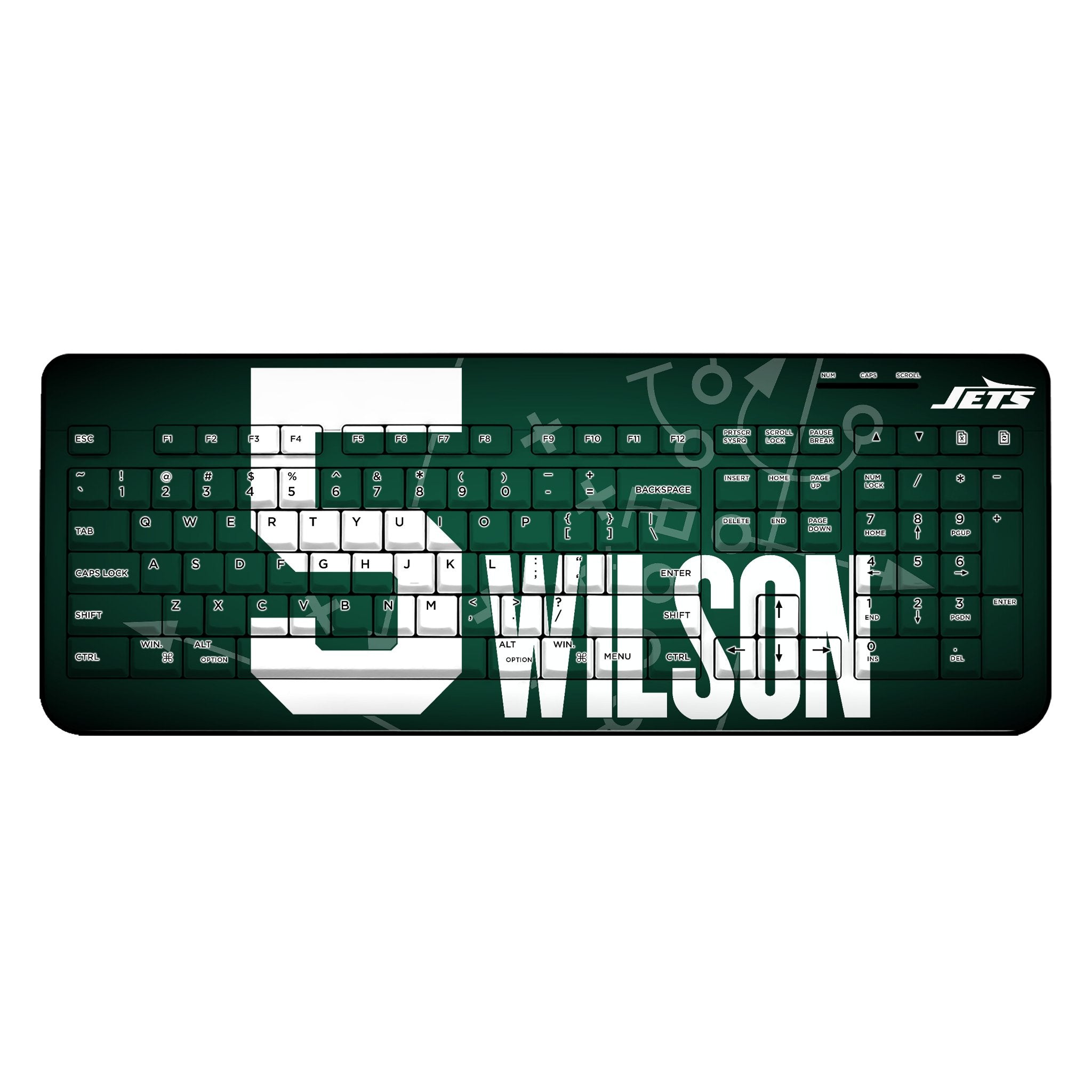 Garrett Wilson New York Jets 5 Ready Wireless USB Keyboard - Sports Gifts, Sports Memorabilia, Sports Collectibles, Fan Shop