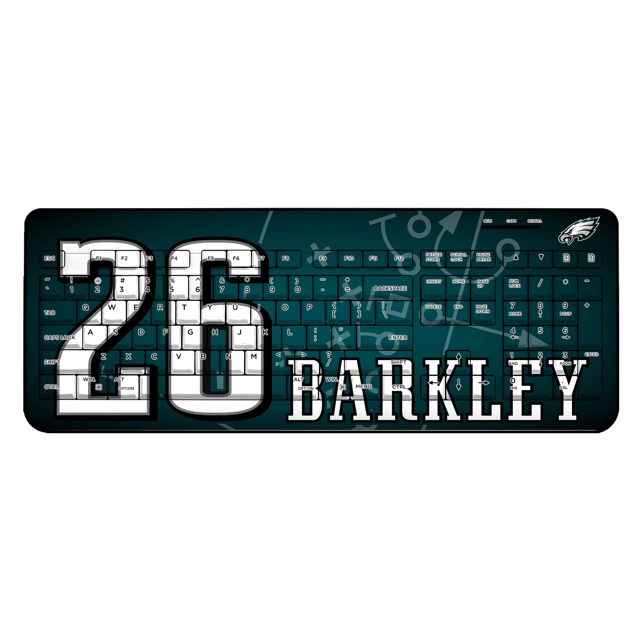 Saquon Barkley Philadelphia Eagles 26 Ready Wireless USB Keyboard - Sports Gifts, Sports Memorabilia, Sports Collectibles, Fan Shop