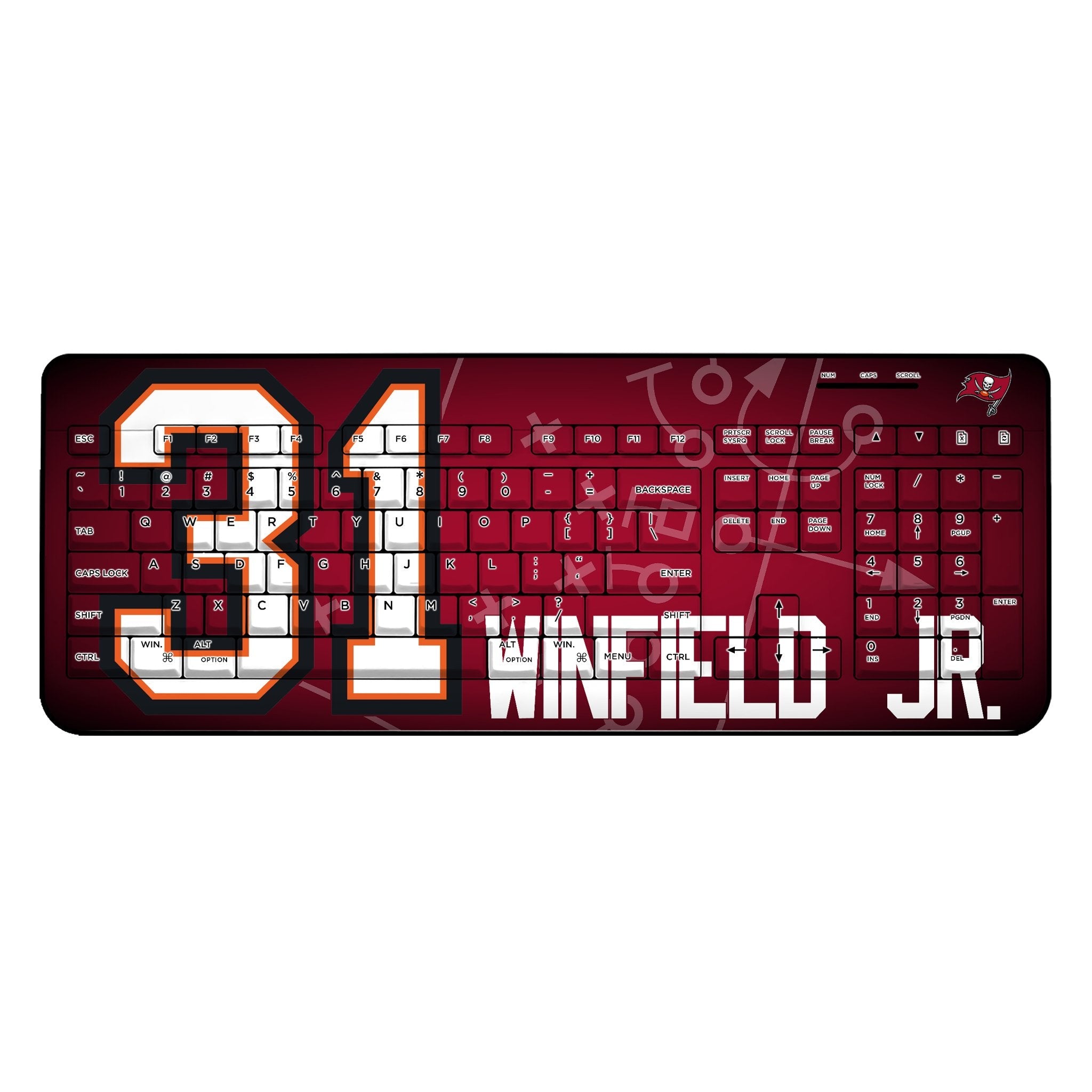 Antoine Winfield Jr. Tampa Bay Buccaneers 31 Ready Wireless USB Keyboard - Sports Gifts, Sports Memorabilia, Sports Collectibles, Fan Shop