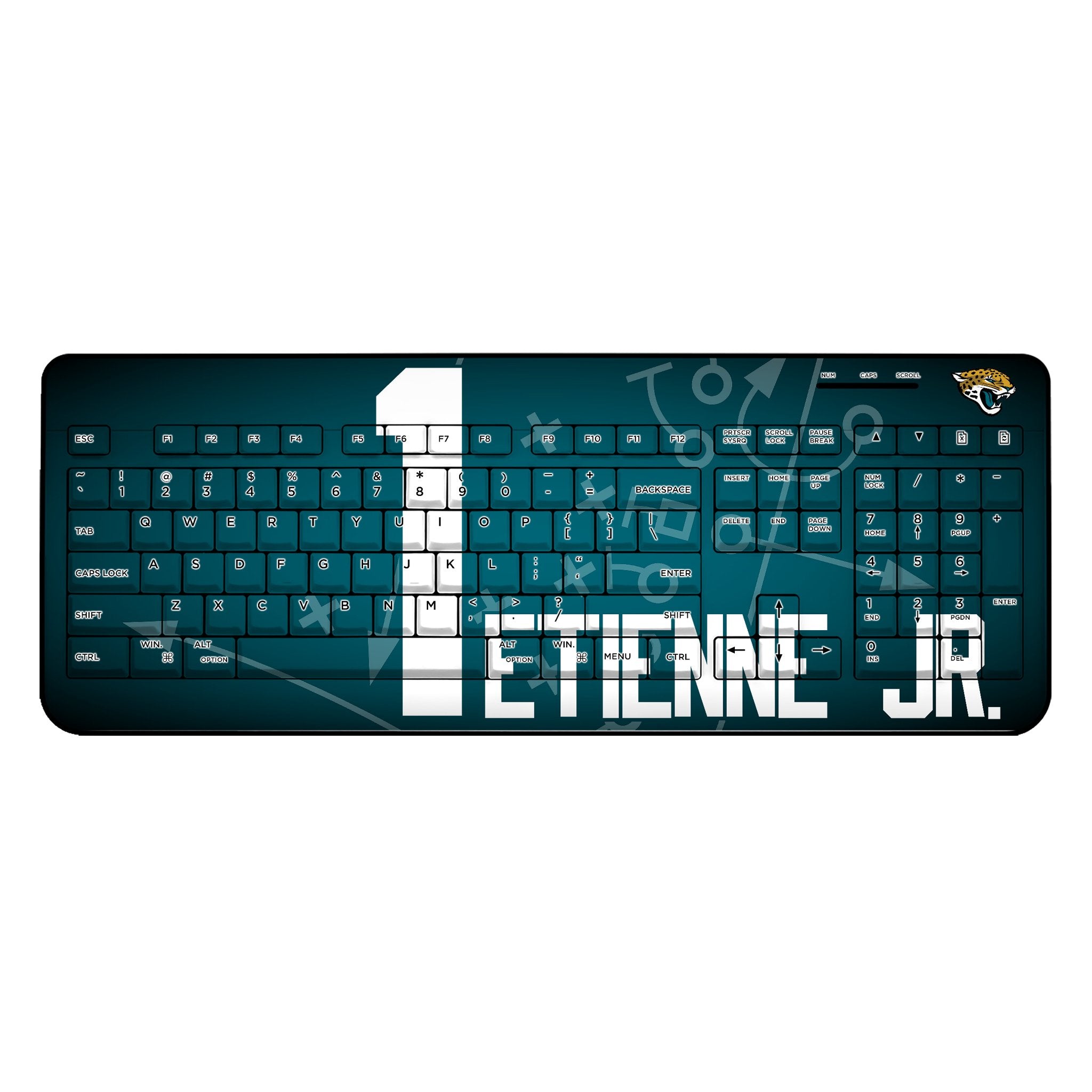 Travis Etienne Jr. Jacksonville Jaguars 1 Ready Wireless USB Keyboard - Sports Gifts, Sports Memorabilia, Sports Collectibles, Fan Shop