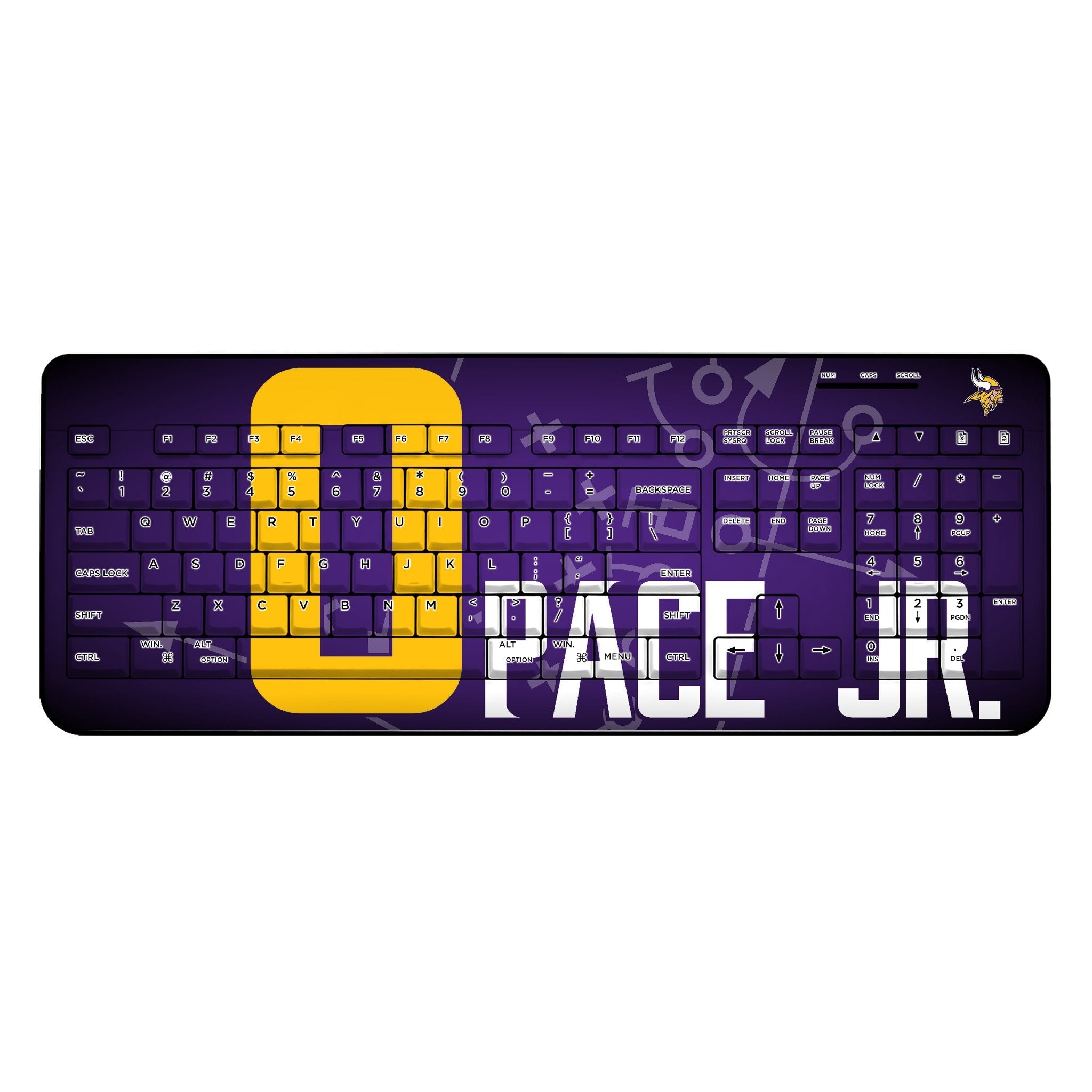 Ivan Pace Jr. Minnesota Vikings 0 Ready Wireless USB Keyboard - Sports Gifts, Sports Memorabilia, Sports Collectibles, Fan Shop