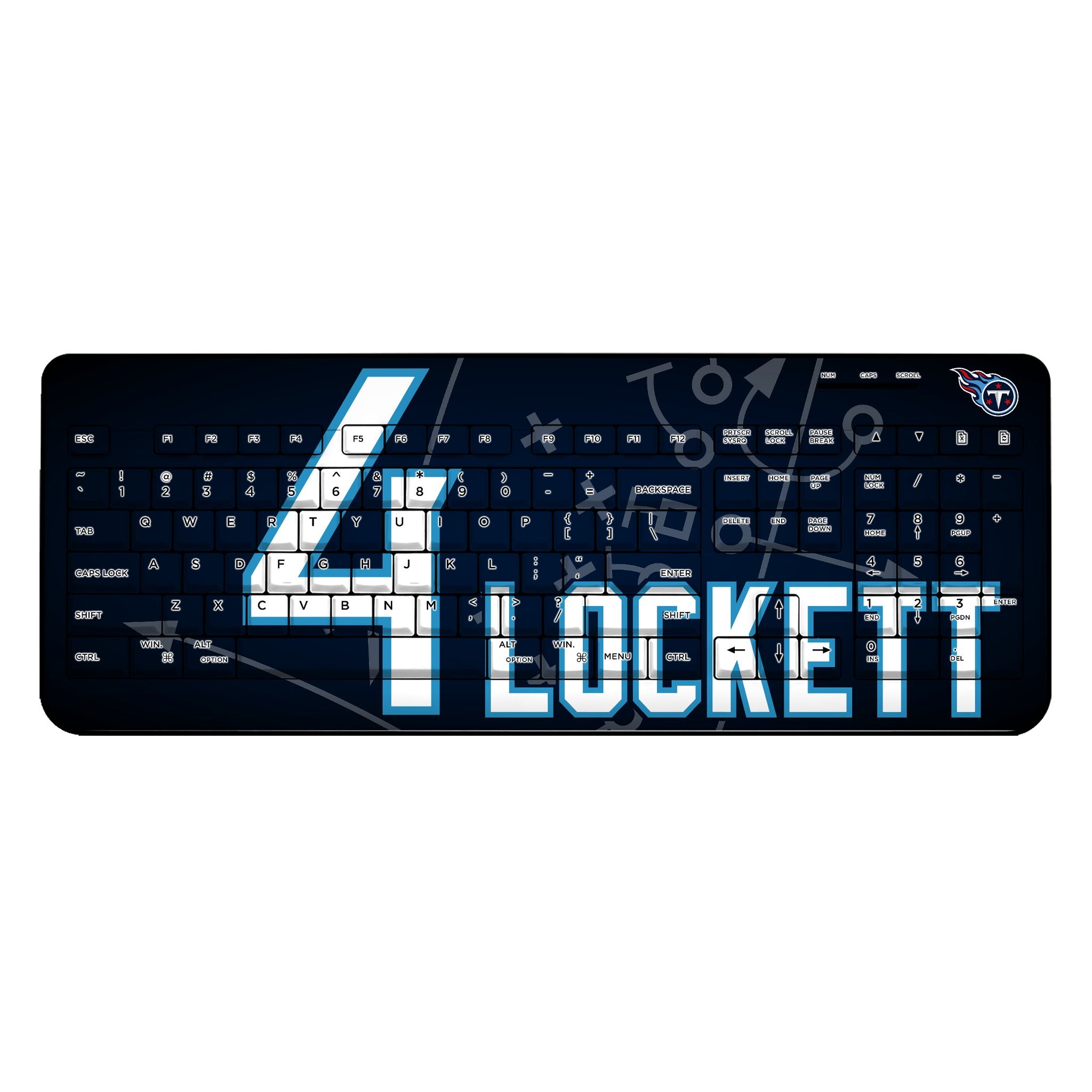 Tyler Lockett Tennessee Titans 4 Game Tactic Wireless USB Keyboard - Sports Gifts, Sports Memorabilia, Sports Collectibles, Fan Shop