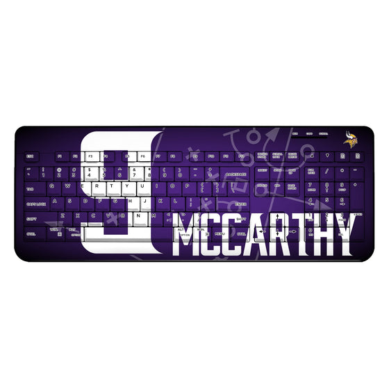 J.J. McCarthy Minnesota Vikings 9 Game Tactic Wireless USB Keyboard - Sports Gifts, Sports Memorabilia, Sports Collectibles, Fan Shop