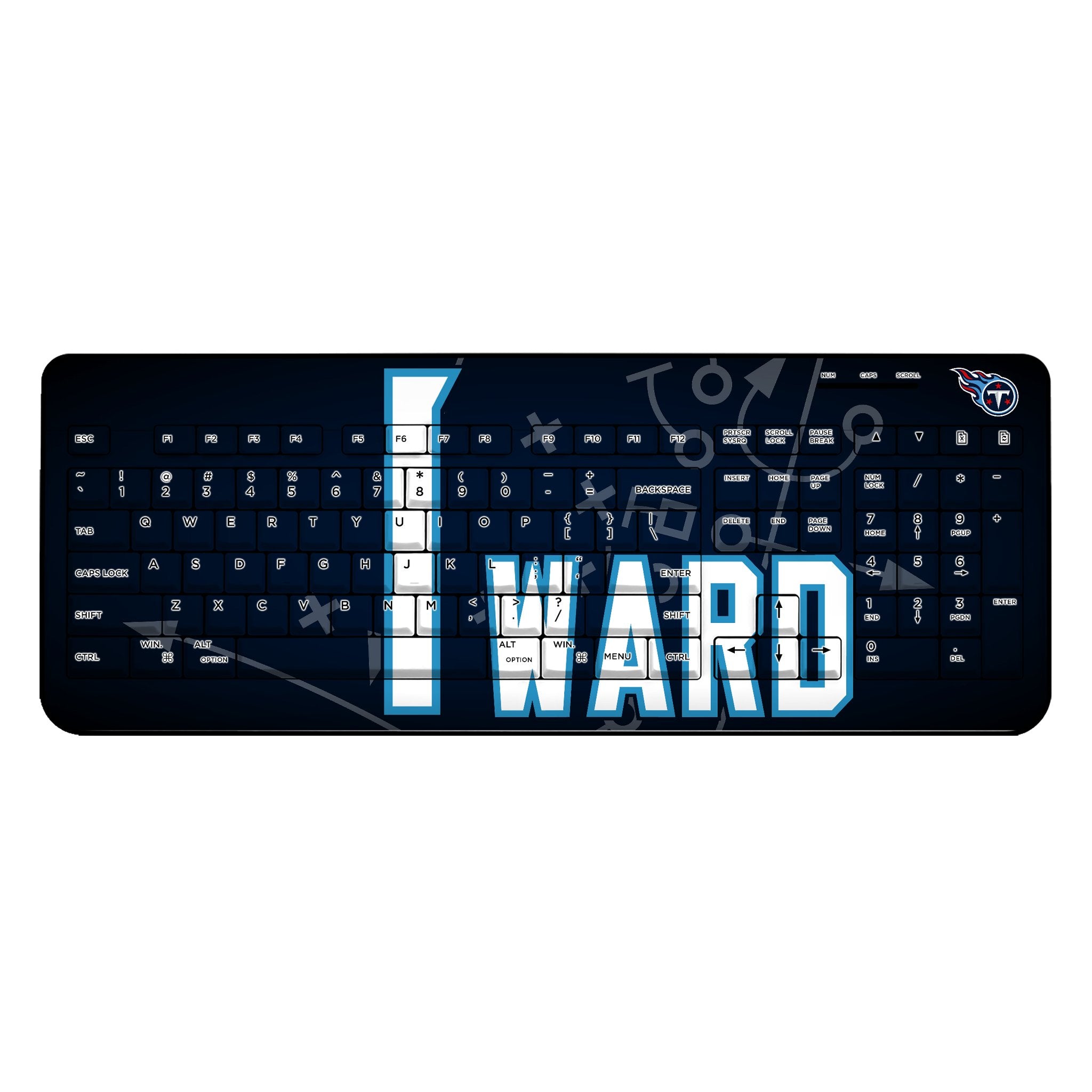 Cameron Ward Tennessee Titans 1 Game Tactic Wireless USB Keyboard - Sports Gifts, Sports Memorabilia, Sports Collectibles, Fan Shop