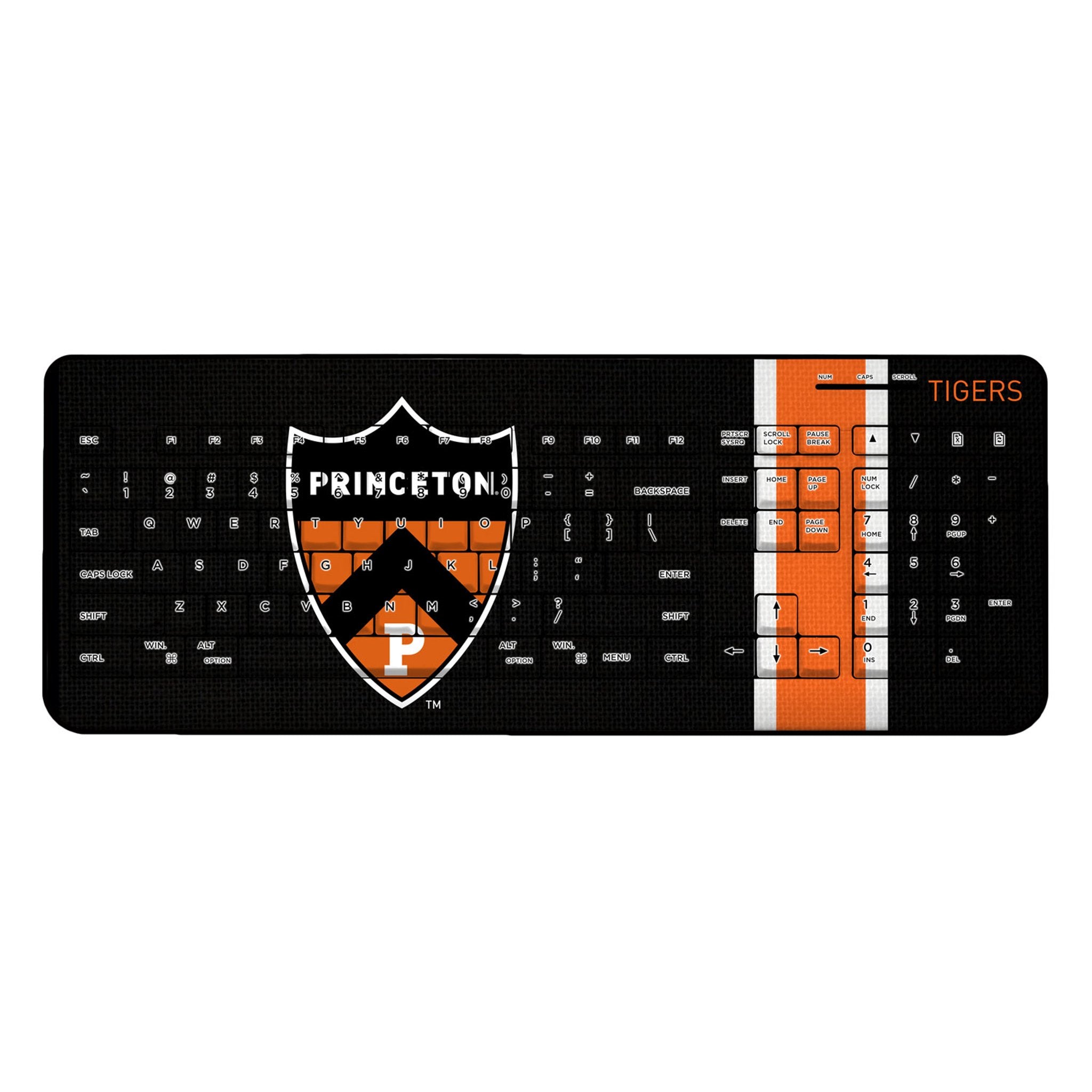 Princeton Tigers Stripe Wireless USB Keyboard - Sports Gifts, Sports Memorabilia, Sports Collectibles, Fan Shop