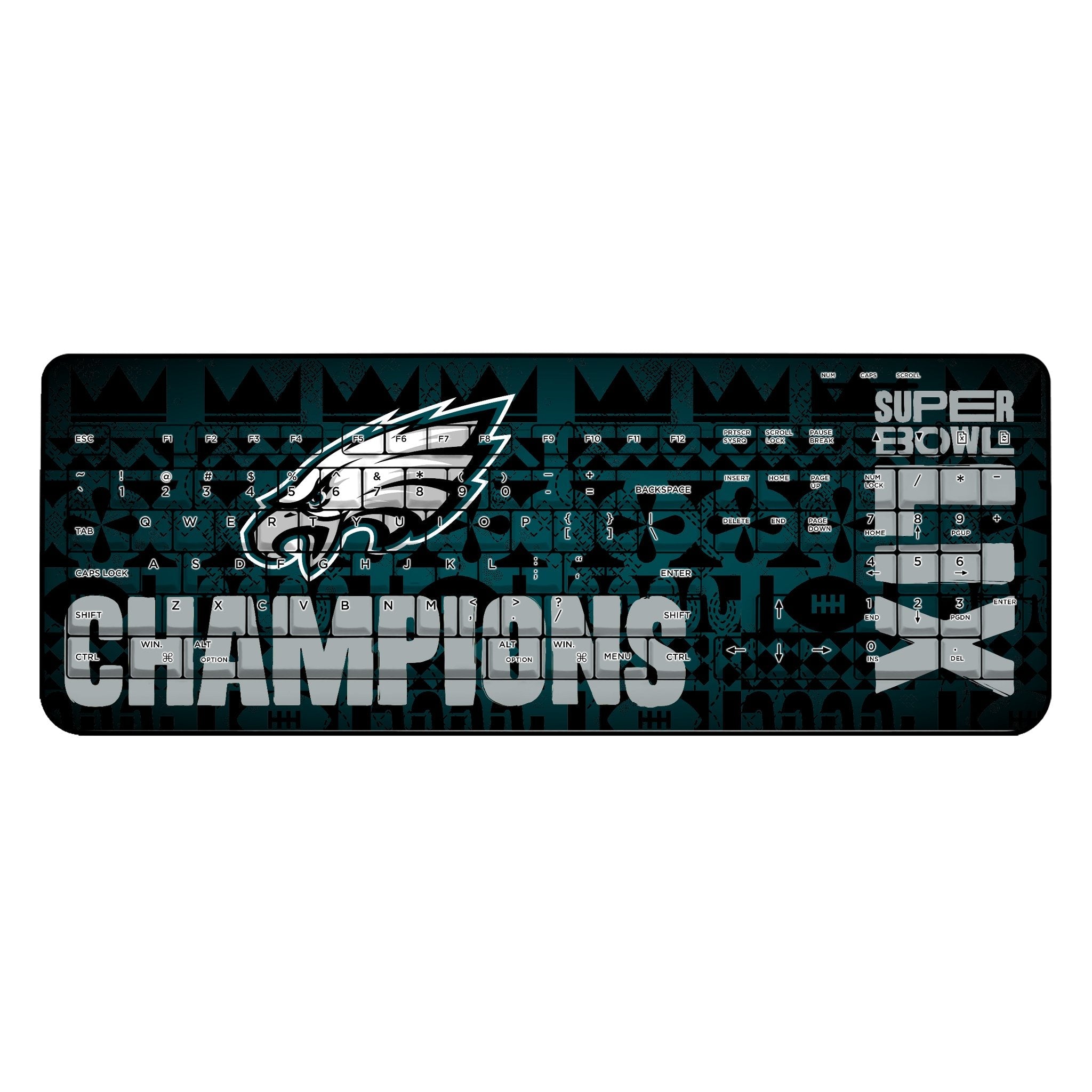 Philadelphia Eagles 2025 Super Bowl Wireless USB Keyboard - Sports Gifts, Sports Memorabilia, Sports Collectibles, Fan Shop