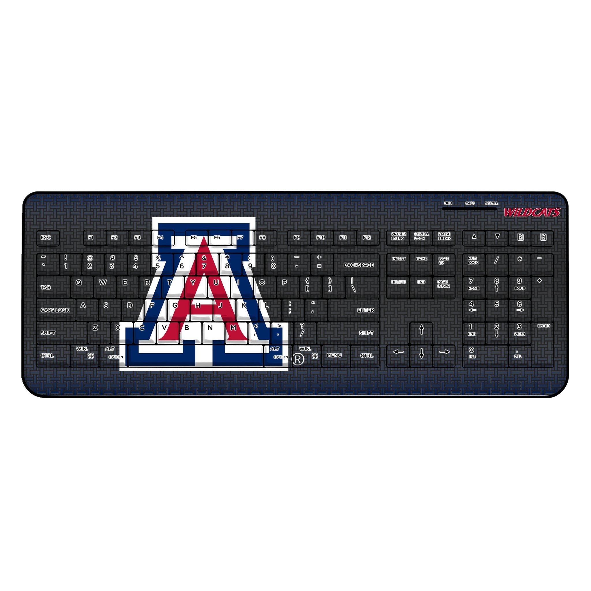 University of Arizona Wildcats Linen Wireless USB Keyboard - Sports Gifts, Sports Memorabilia, Sports Collectibles, Fan Shop