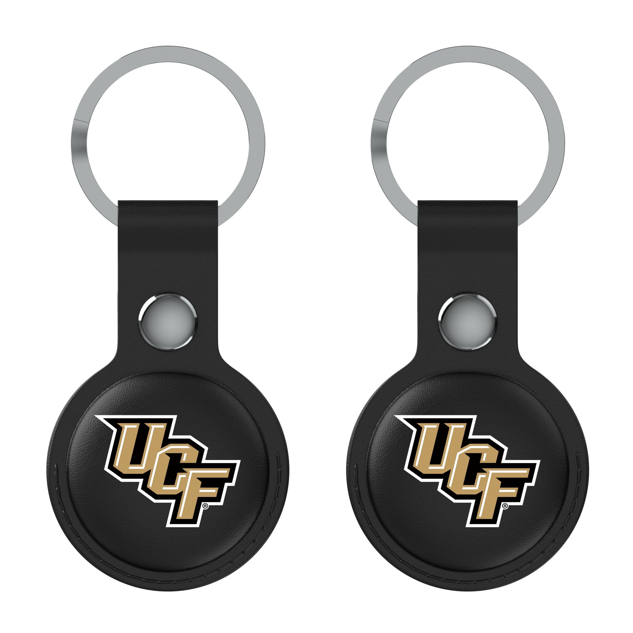 University of Central Florida Golden Knights Insignia Black Airtag Holder 2-Pack - Sports Gifts, Sports Memorabilia, Sports Collectibles, Fan Shop