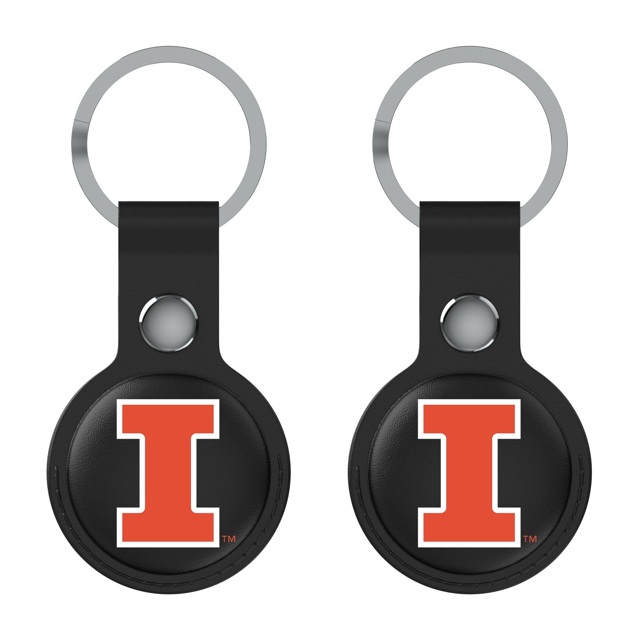University of Illinois Fighting Illini Insignia Black Airtag Holder 2-Pack - Sports Gifts, Sports Memorabilia, Sports Collectibles, Fan Shop