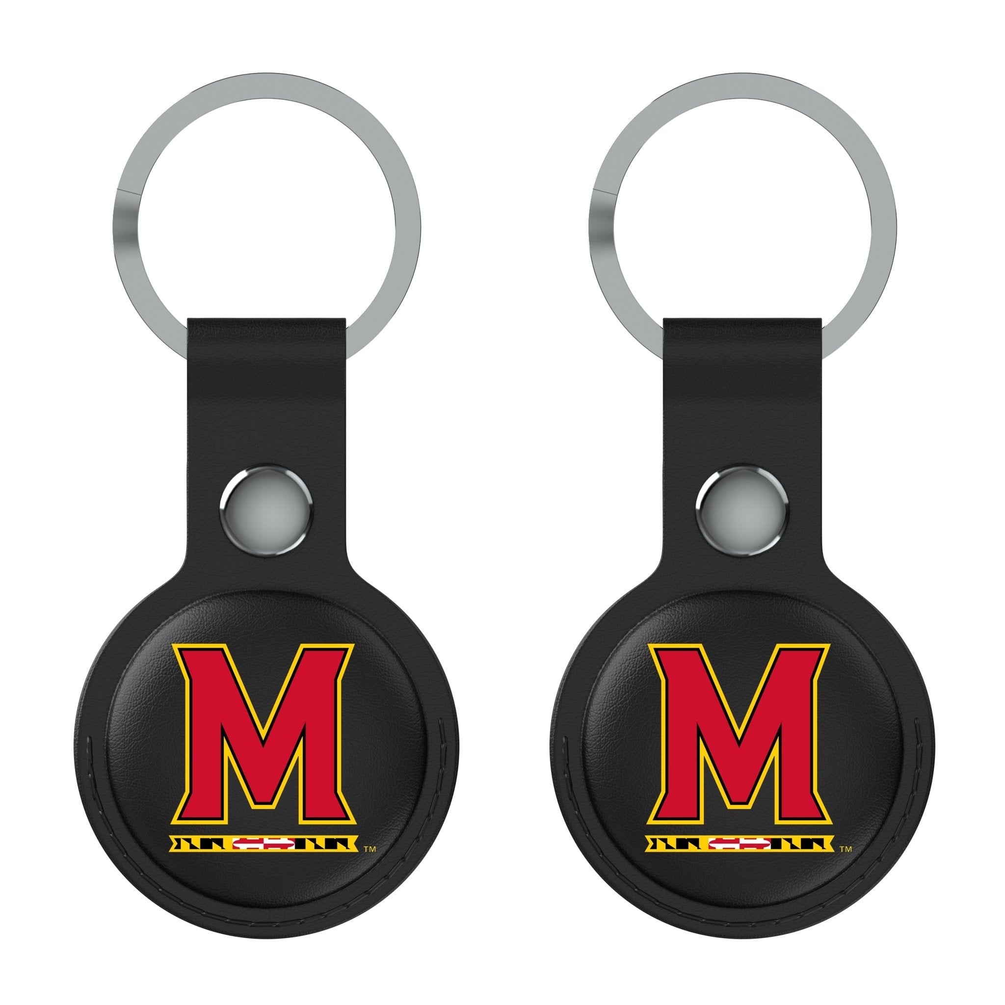 University of Maryland Terrapins Insignia Black Airtag Holder 2-Pack - Sports Gifts, Sports Memorabilia, Sports Collectibles, Fan Shop