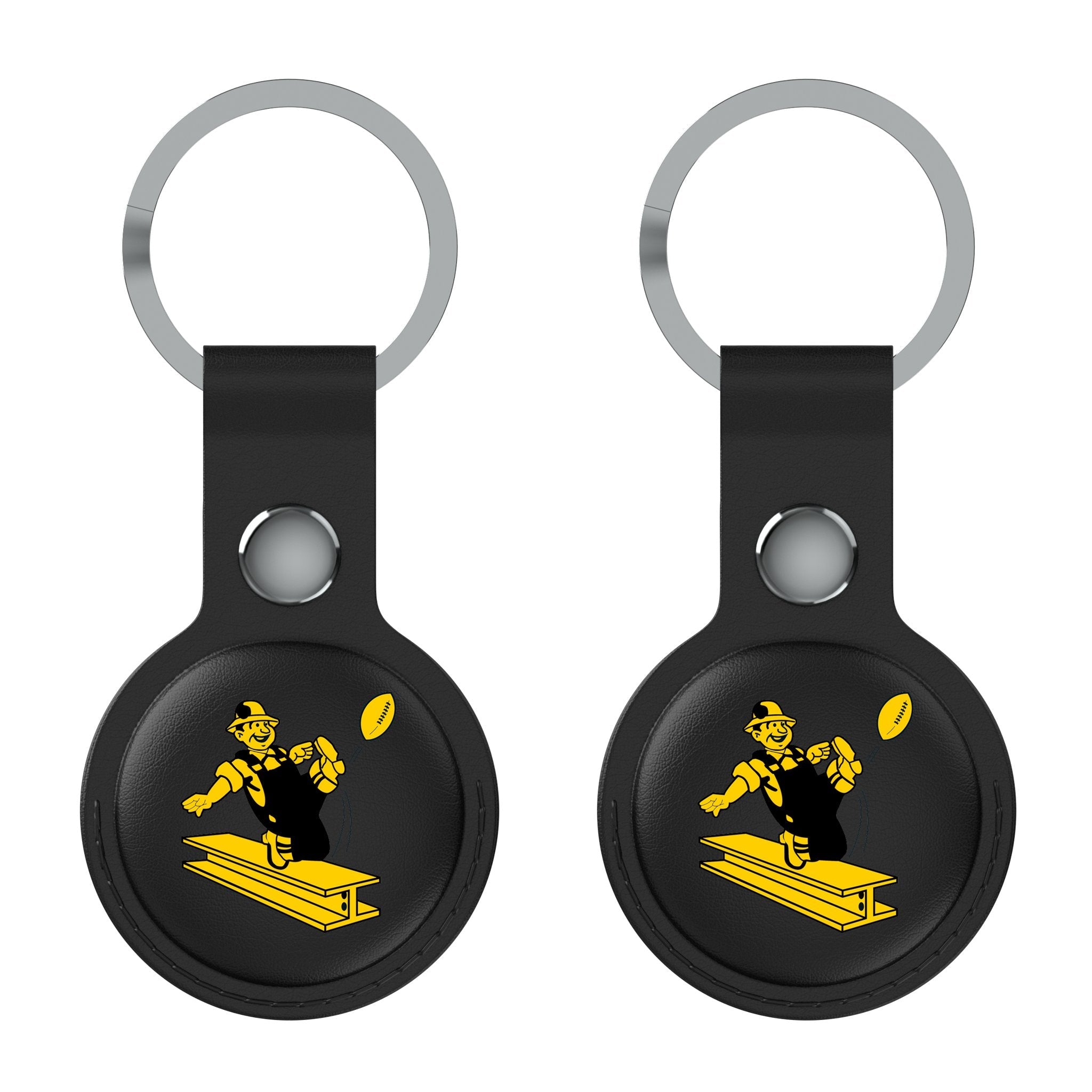 Pittsburgh Steelers 1961 Historic Collection Insignia Black Airtag Holder 2-Pack - Sports Gifts, Sports Memorabilia, Sports Collectibles, Fan Shop