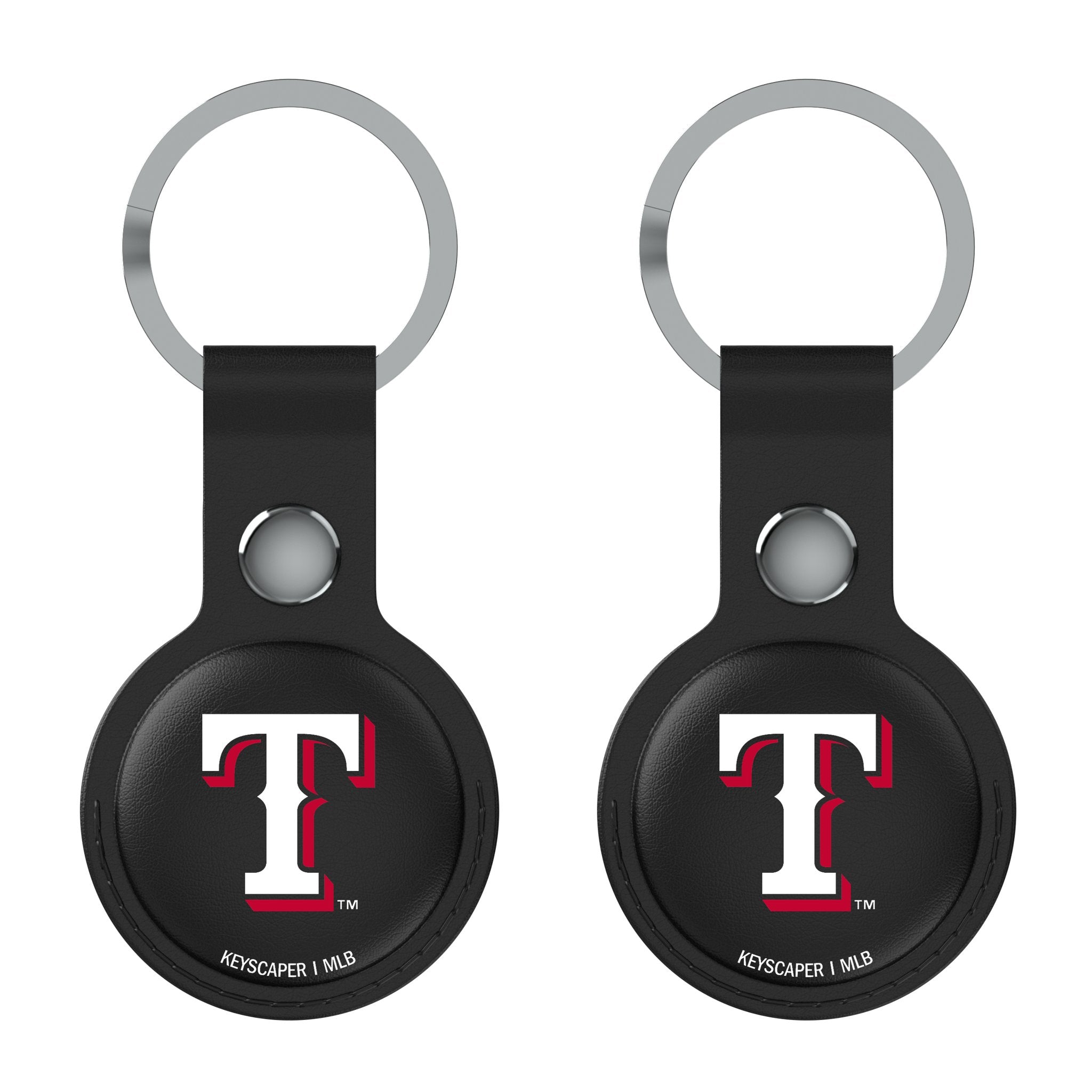 Texas Rangers Insignia Black Airtag Holder 2-Pack - Sports Gifts, Sports Memorabilia, Sports Collectibles, Fan Shop